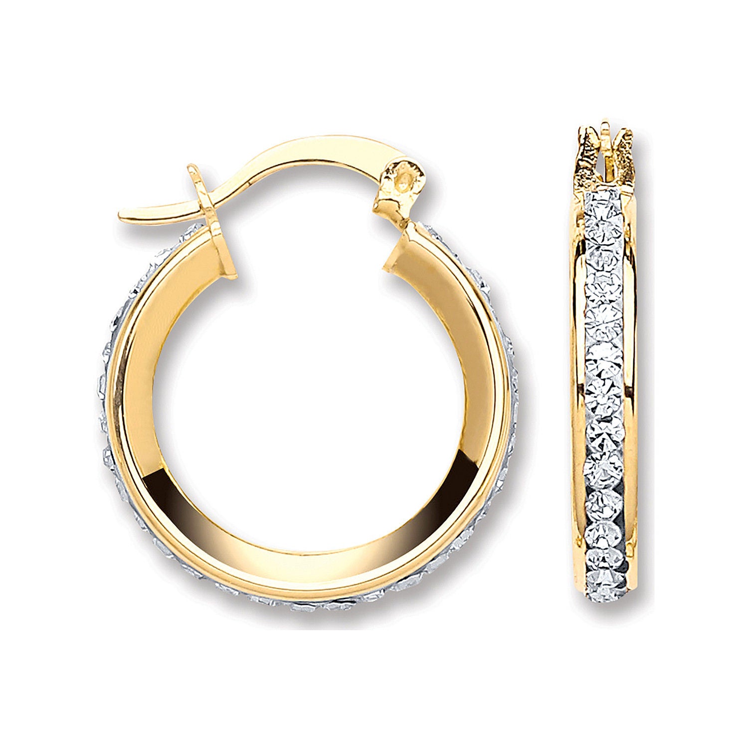 G 18mm Round Crystal Hoop