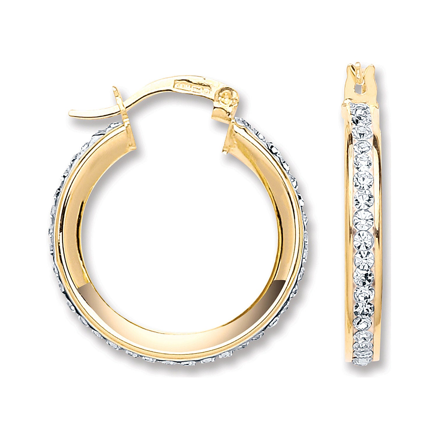 G 22mm Round Crystal Hoop