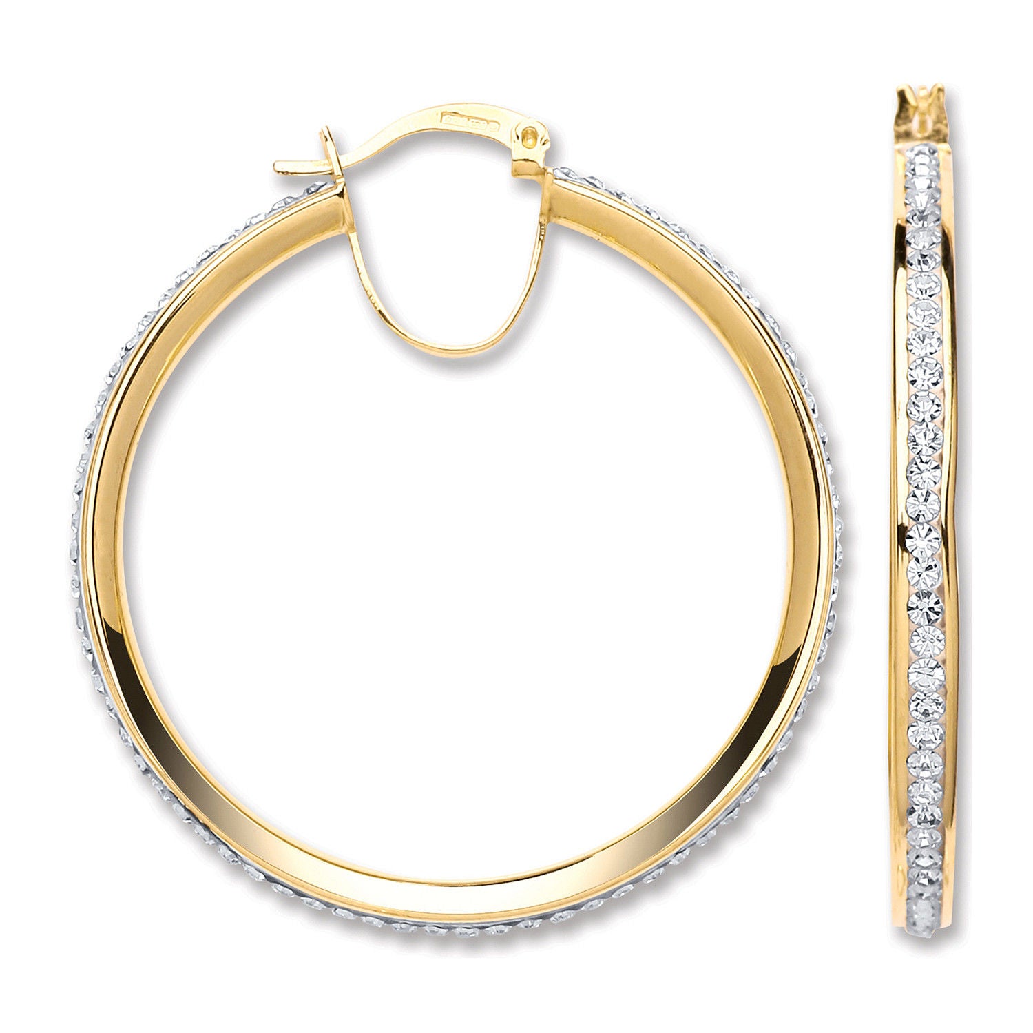 G 40mm Round Crystal Hoop