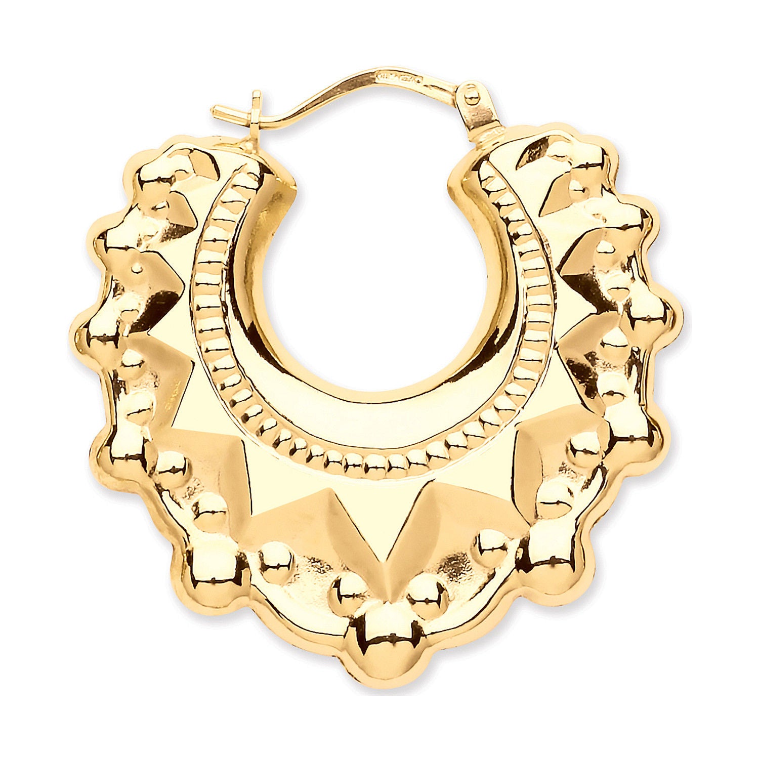 G Traditional Creoles Earrings