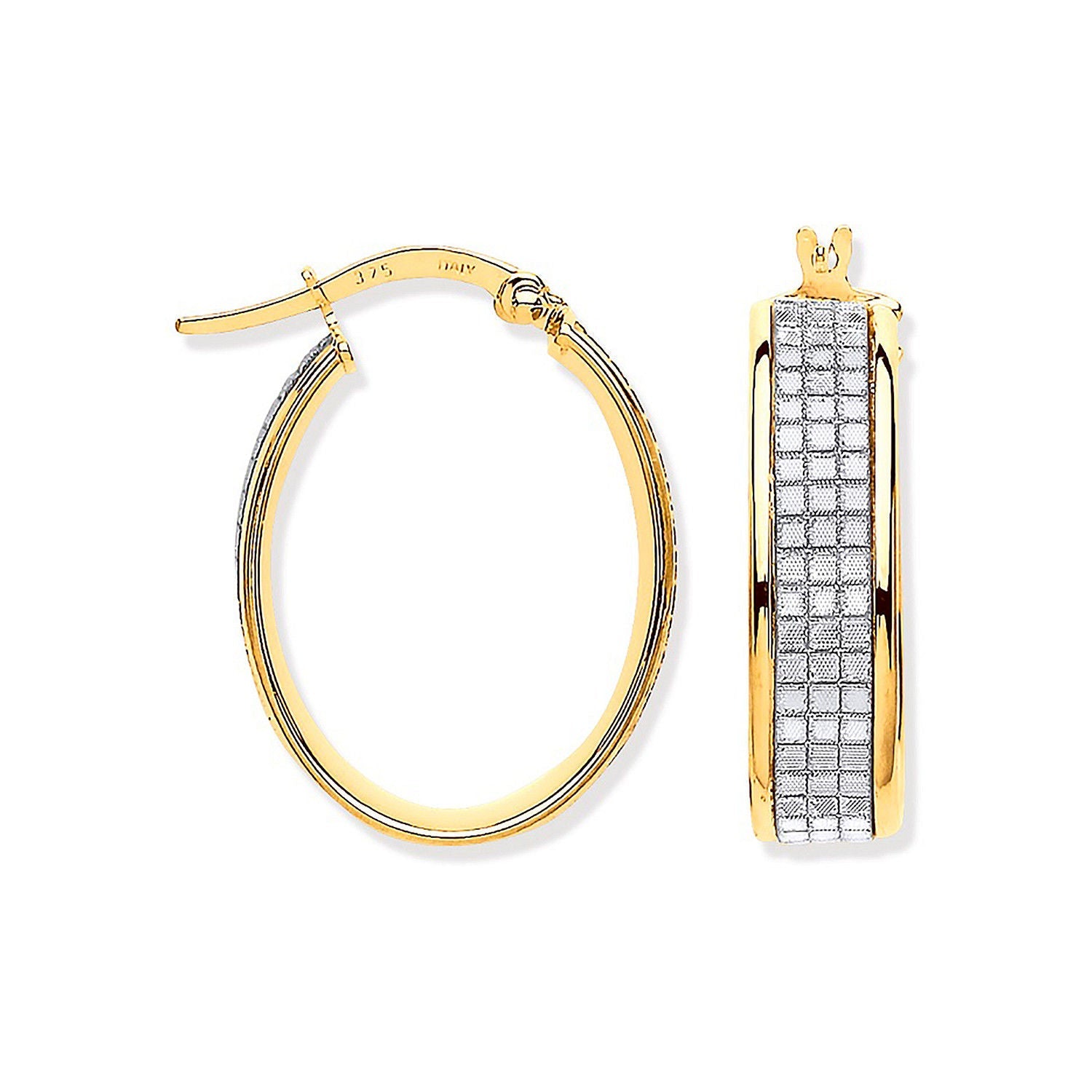 c Illusion Oval Hoop Earrings