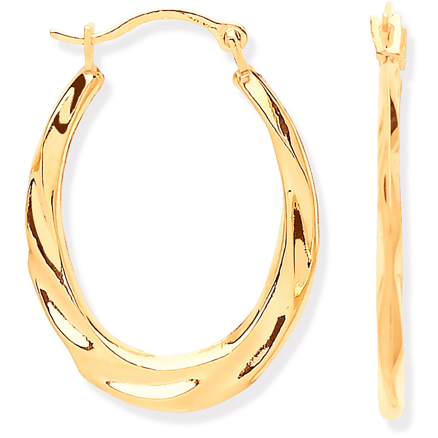 G Ribbed Hoop Earrings