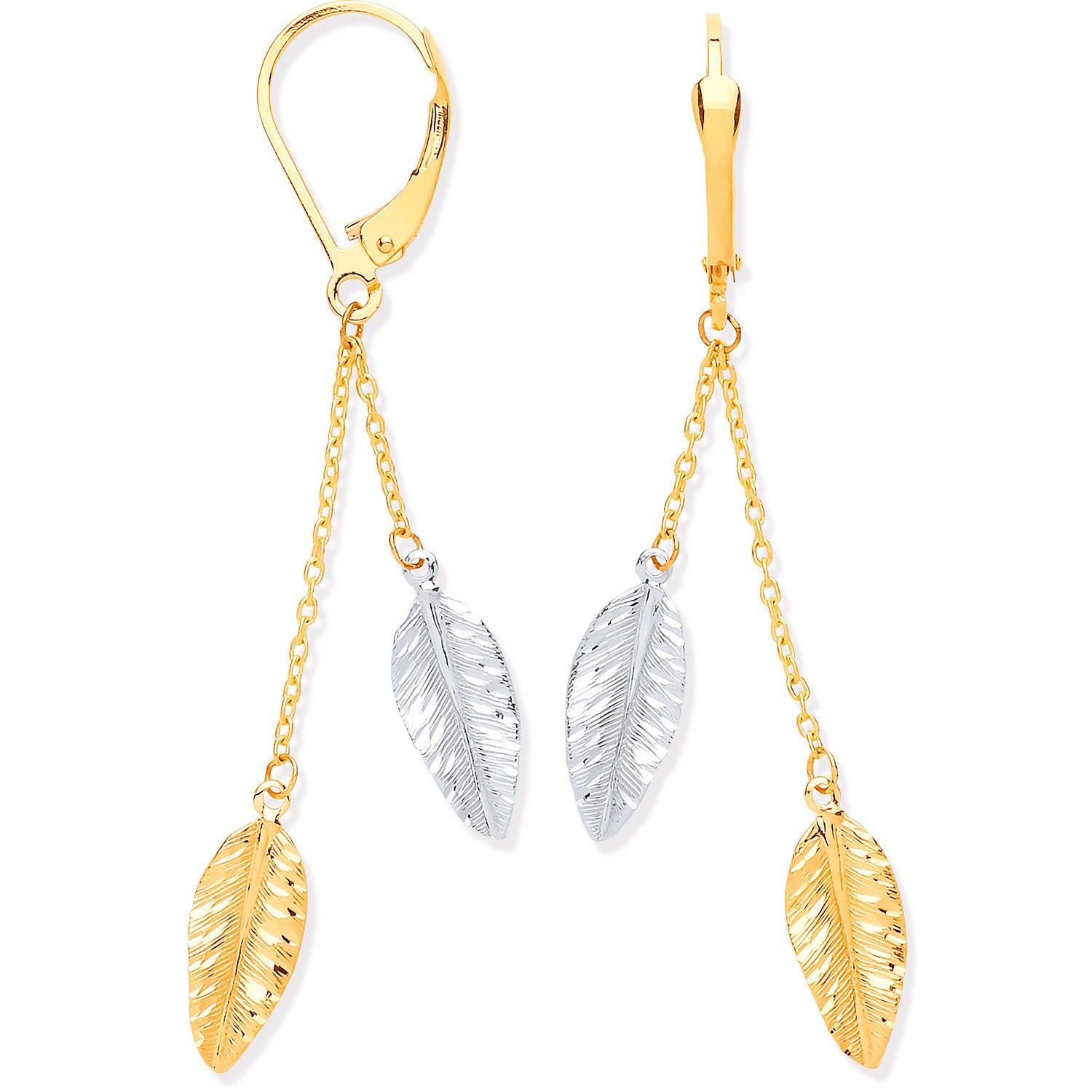G Leaf Drop Earrings