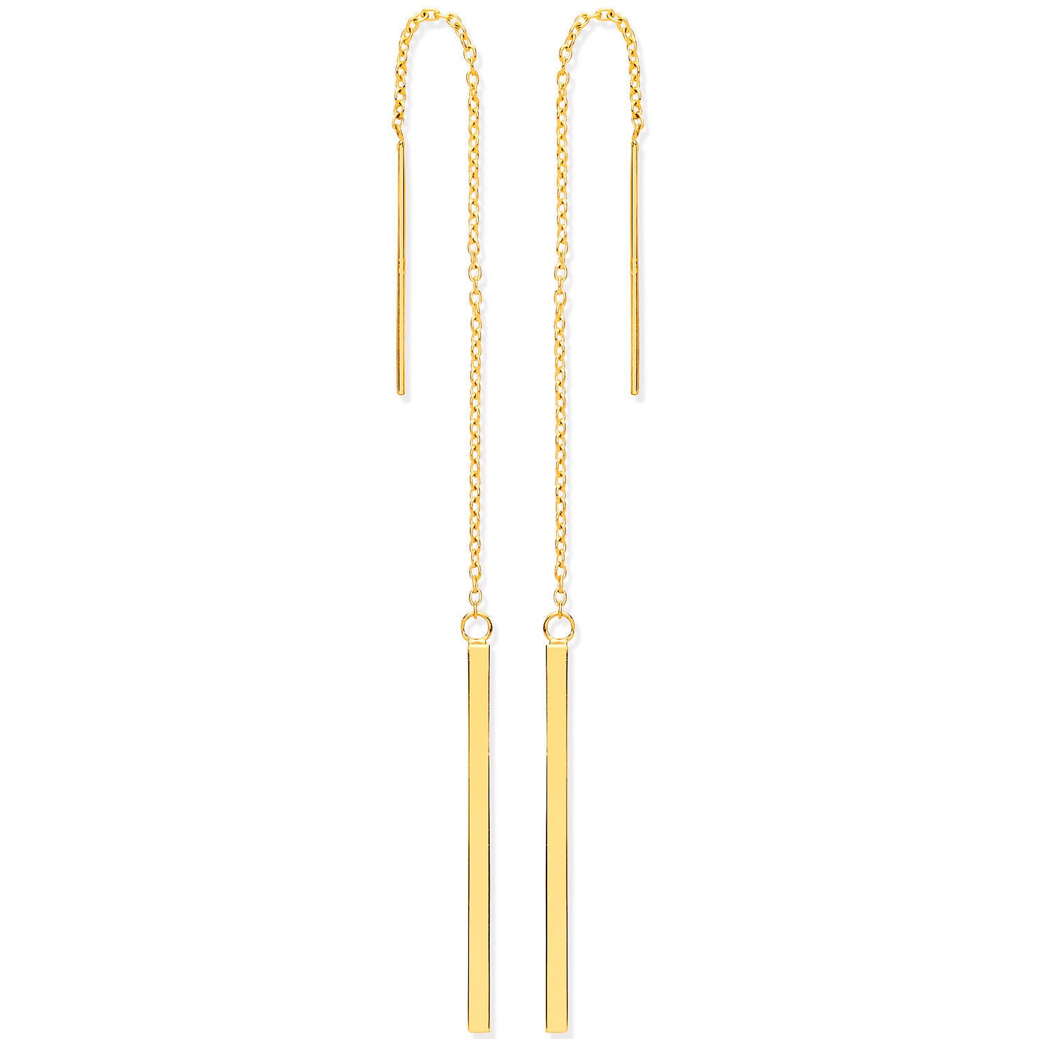 Y/G Chain Drop Threader Earrings