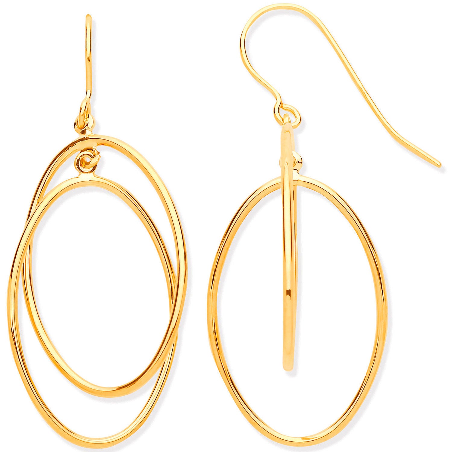 G Entwined Open Oval Drop Earrings
