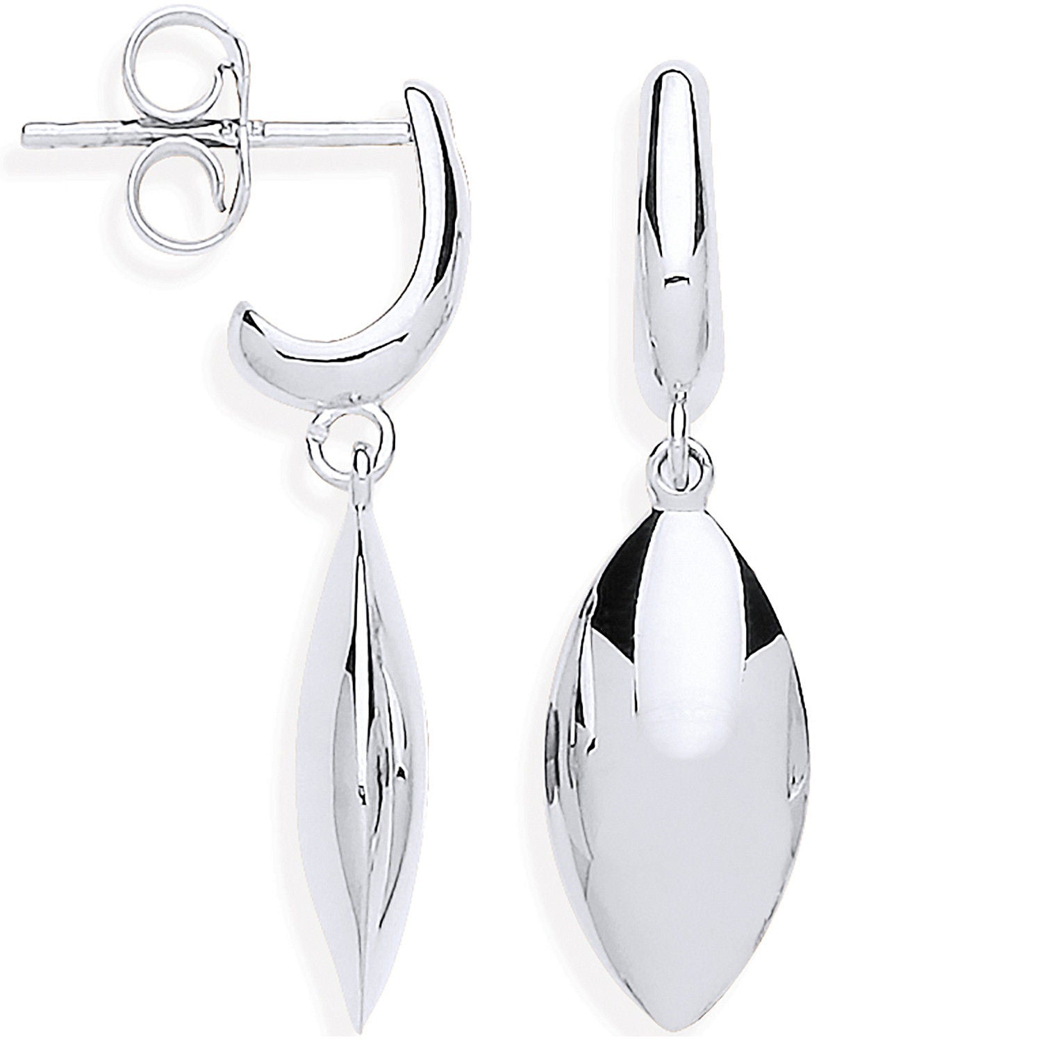 G Hollow Marquise Shape Drop Earrings