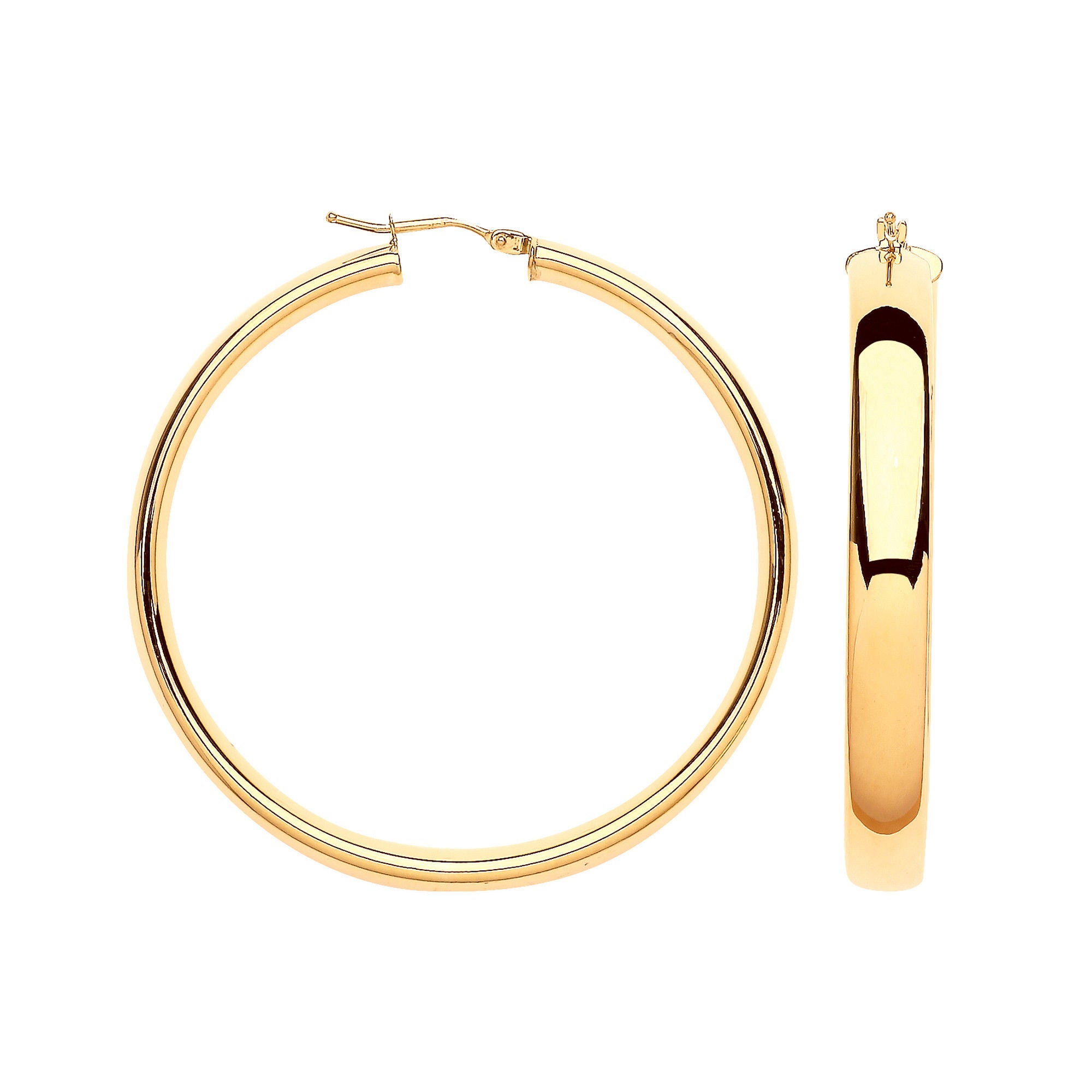 G 46mm Court Shape Tube Hoop Earrings