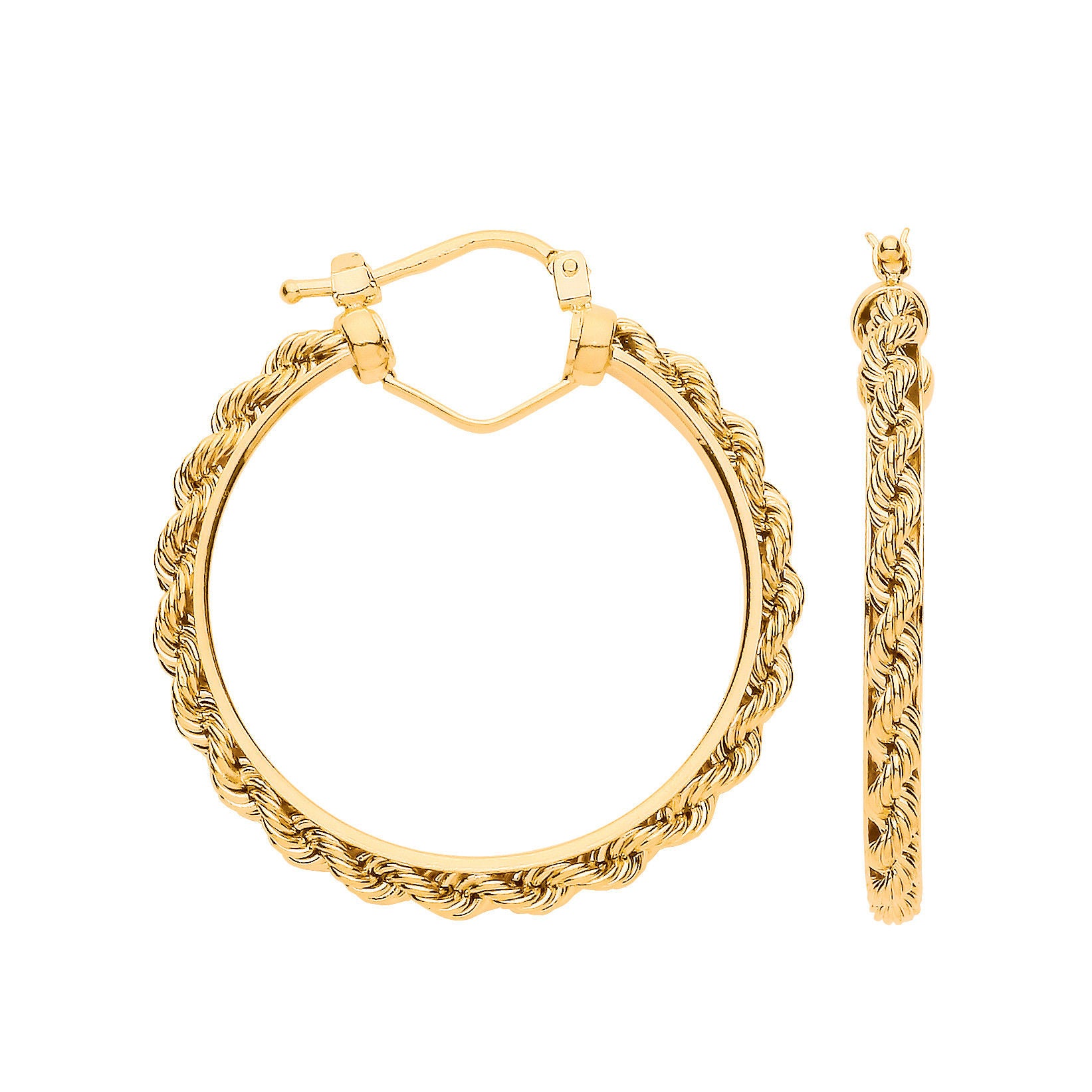 G Rope Chain 25mm Hoop Earrings