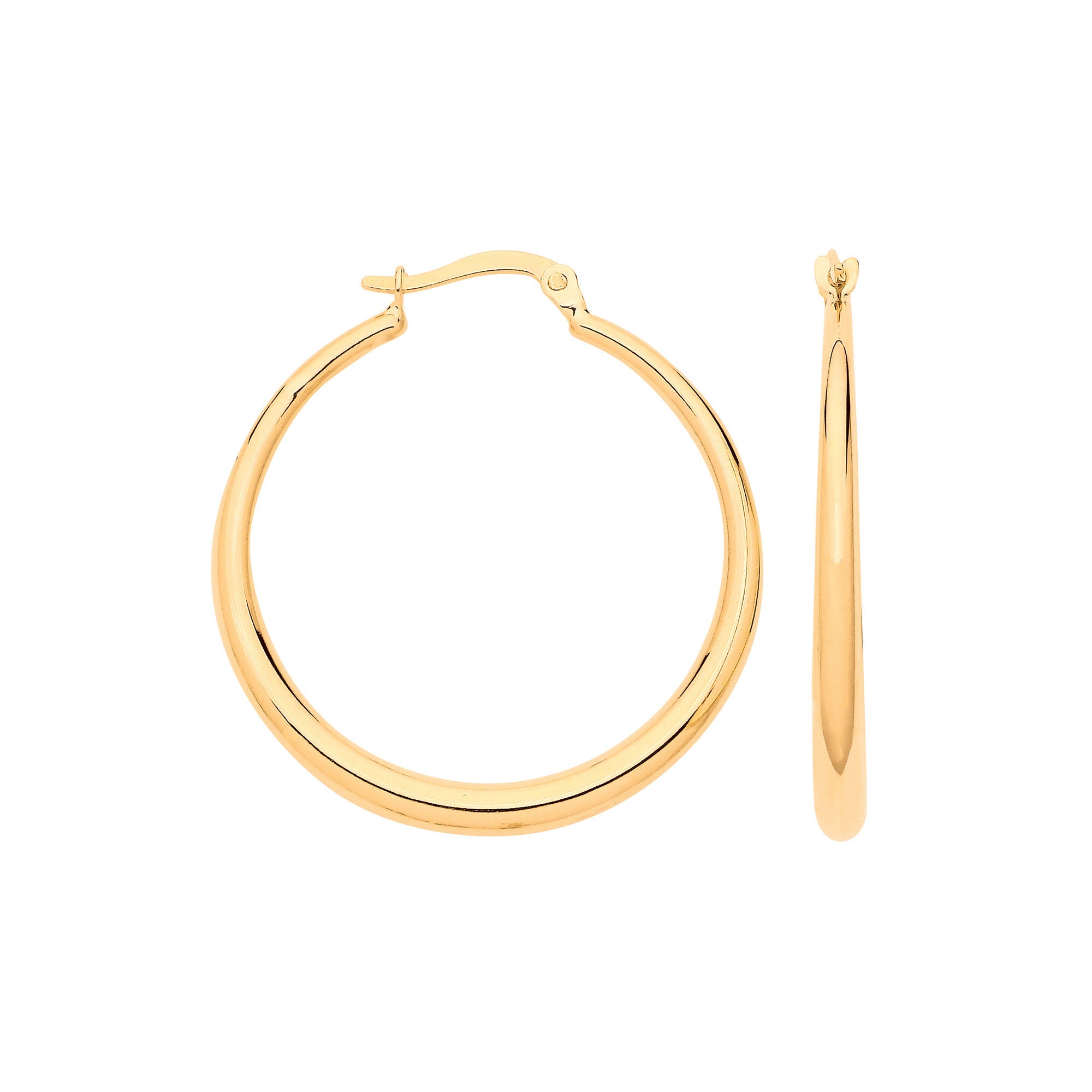 Y/G Graduated Curve Hollow Hoop Earrings