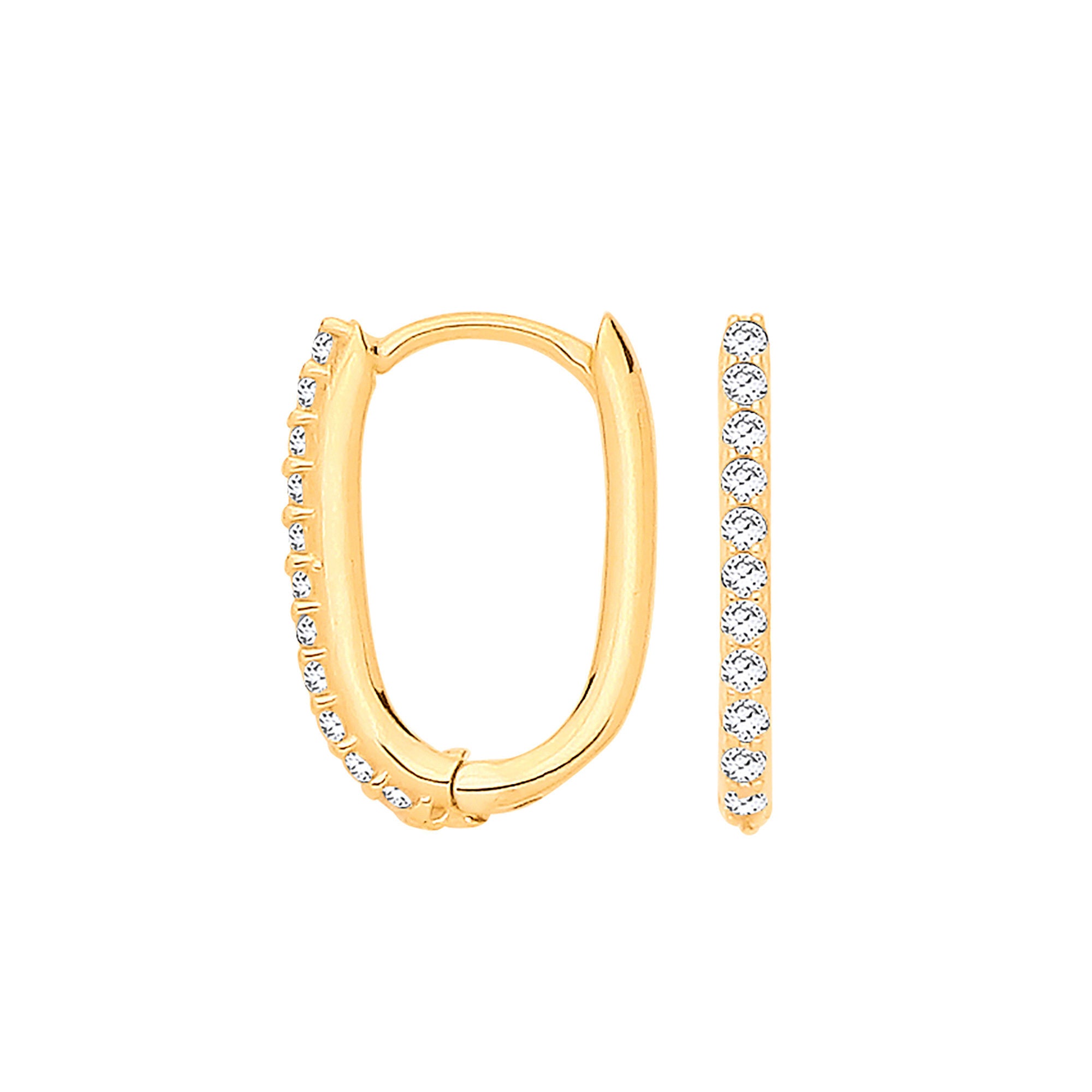 Y/G  Small J Huggies with CZs