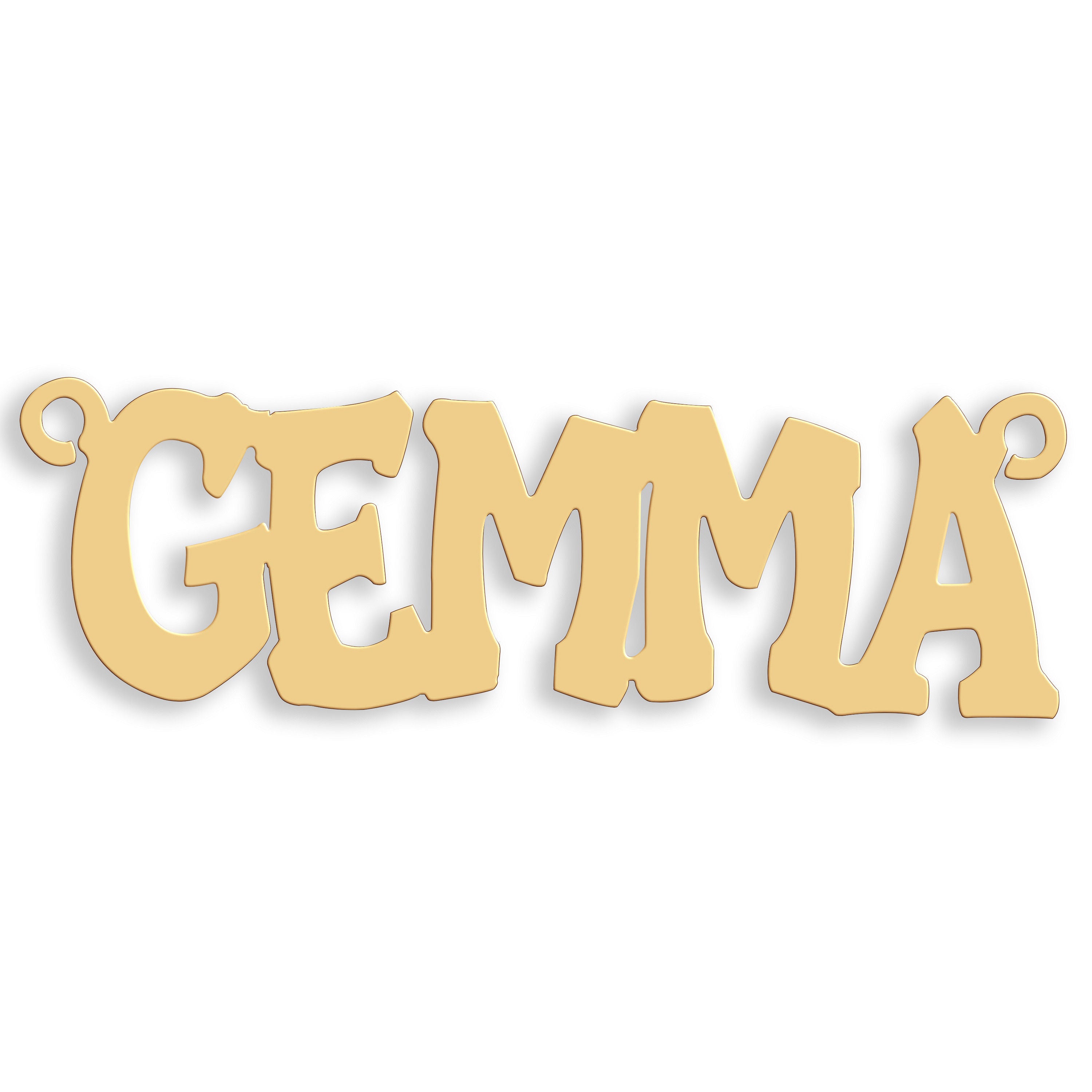 9ct Gold Large Hip Hop Style Nameplate