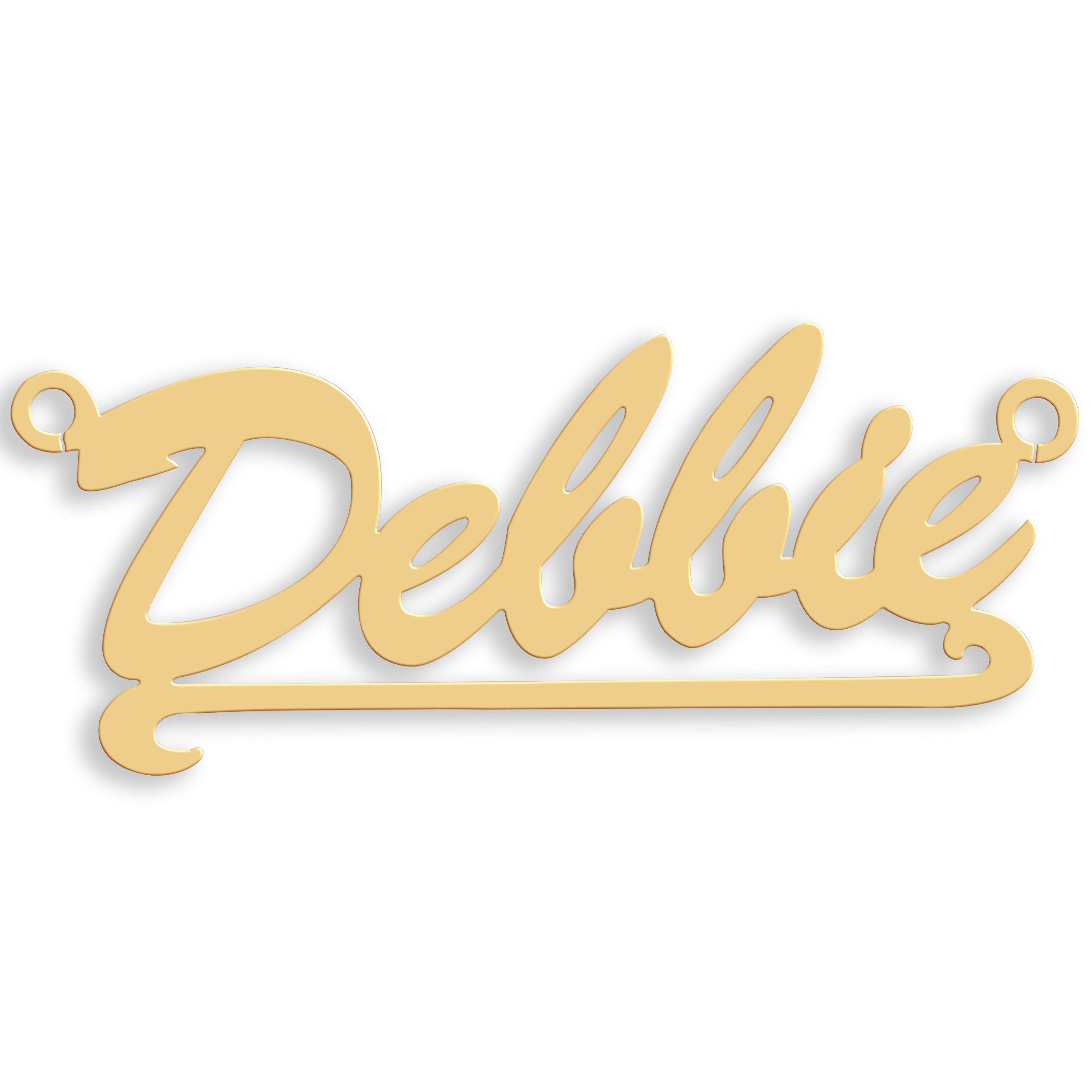 9ct Gold Script Scroll Nameplate