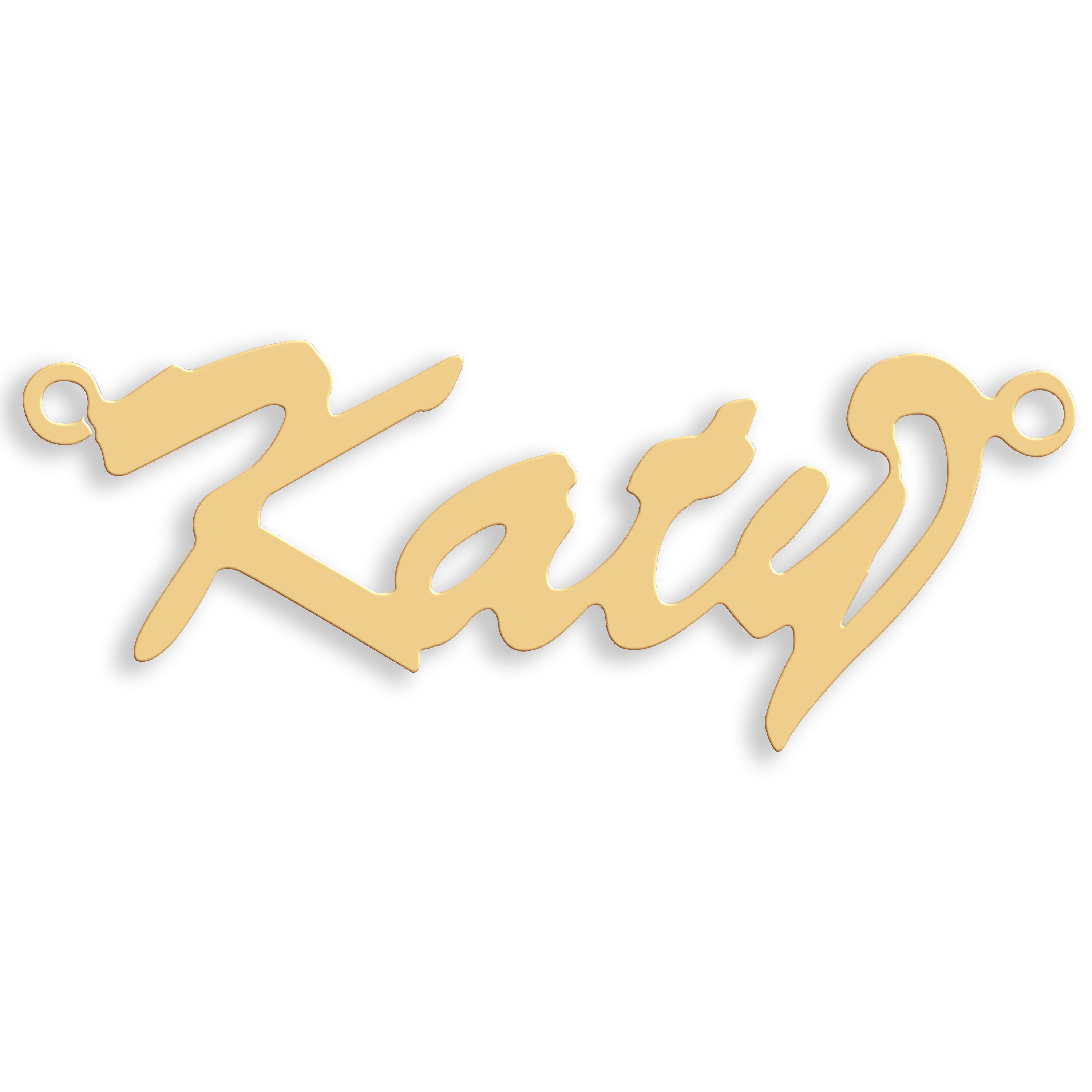 9ct Gold Script Curl Nameplate