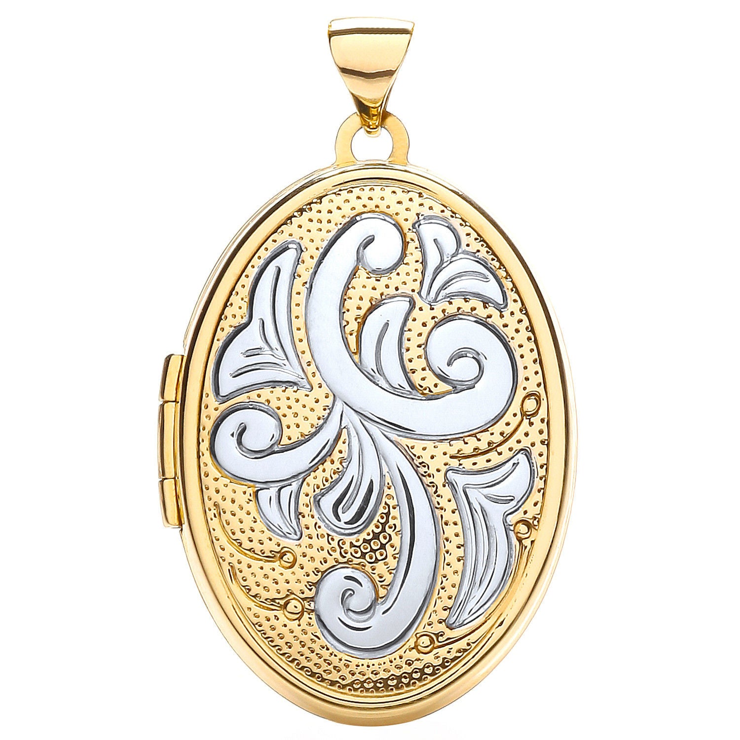 W Oval Shaped Family Locket