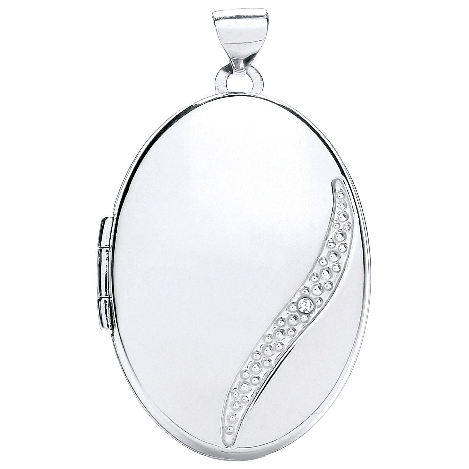 G Oval Locket with Diamond