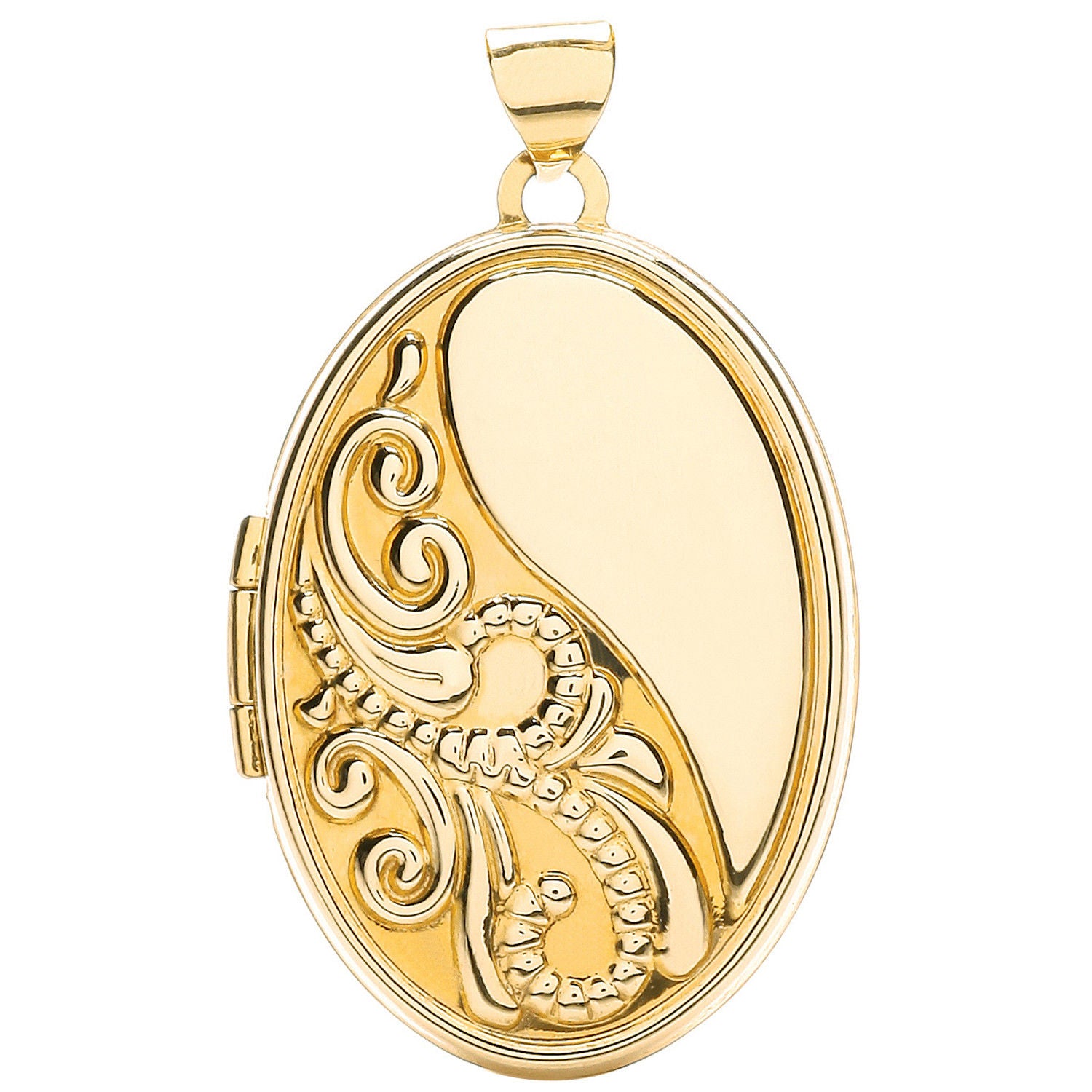 G Oval Locket with half design