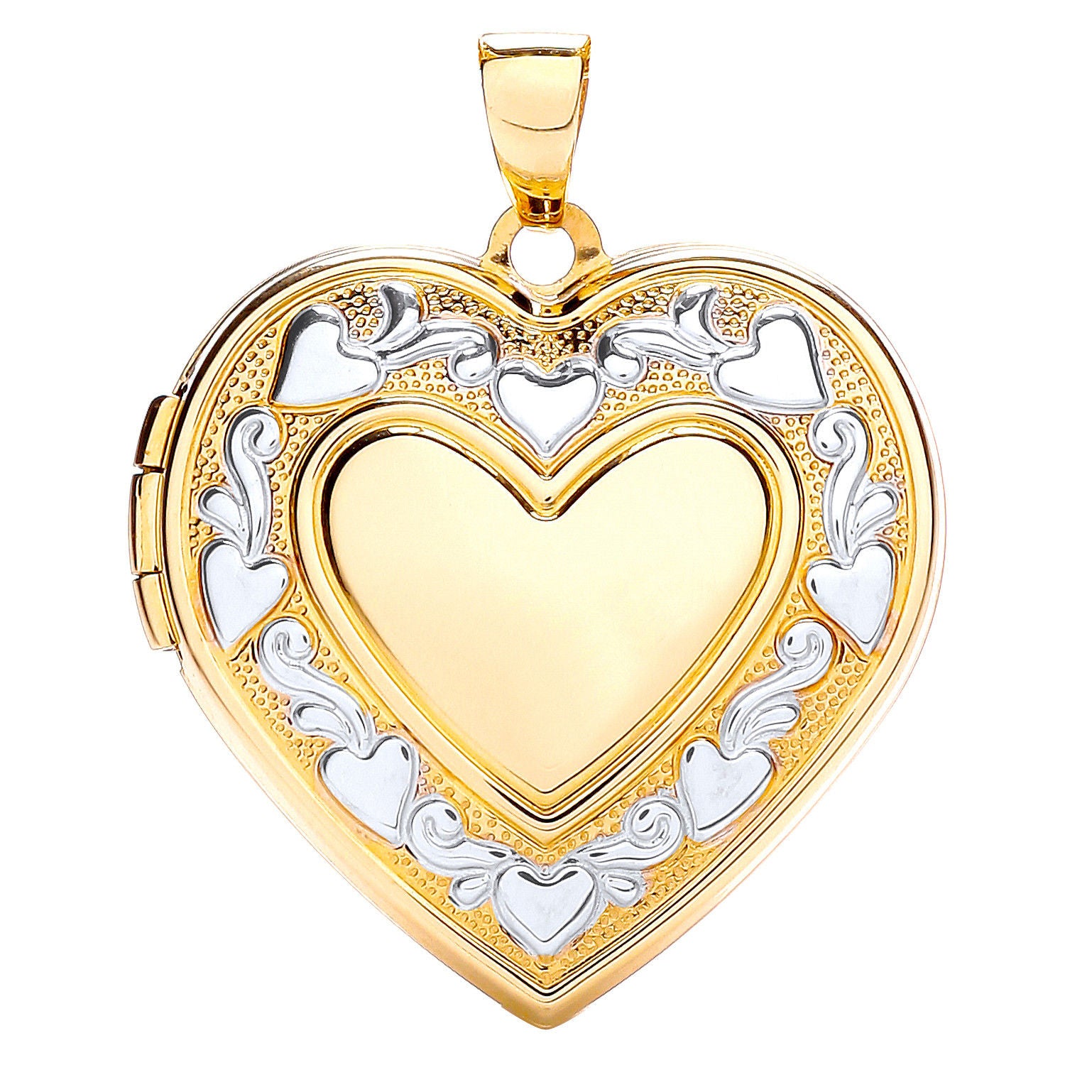 Y Heart Shape Locket with edge design