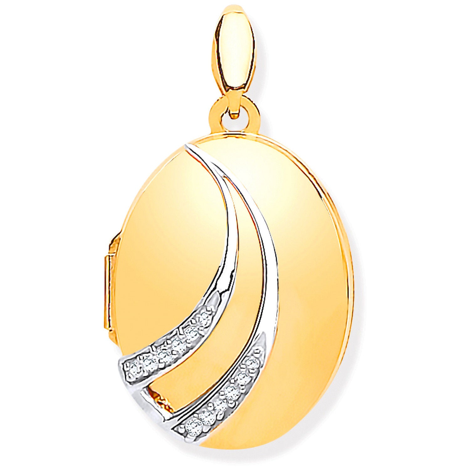 G & Diamonds Oval Locket