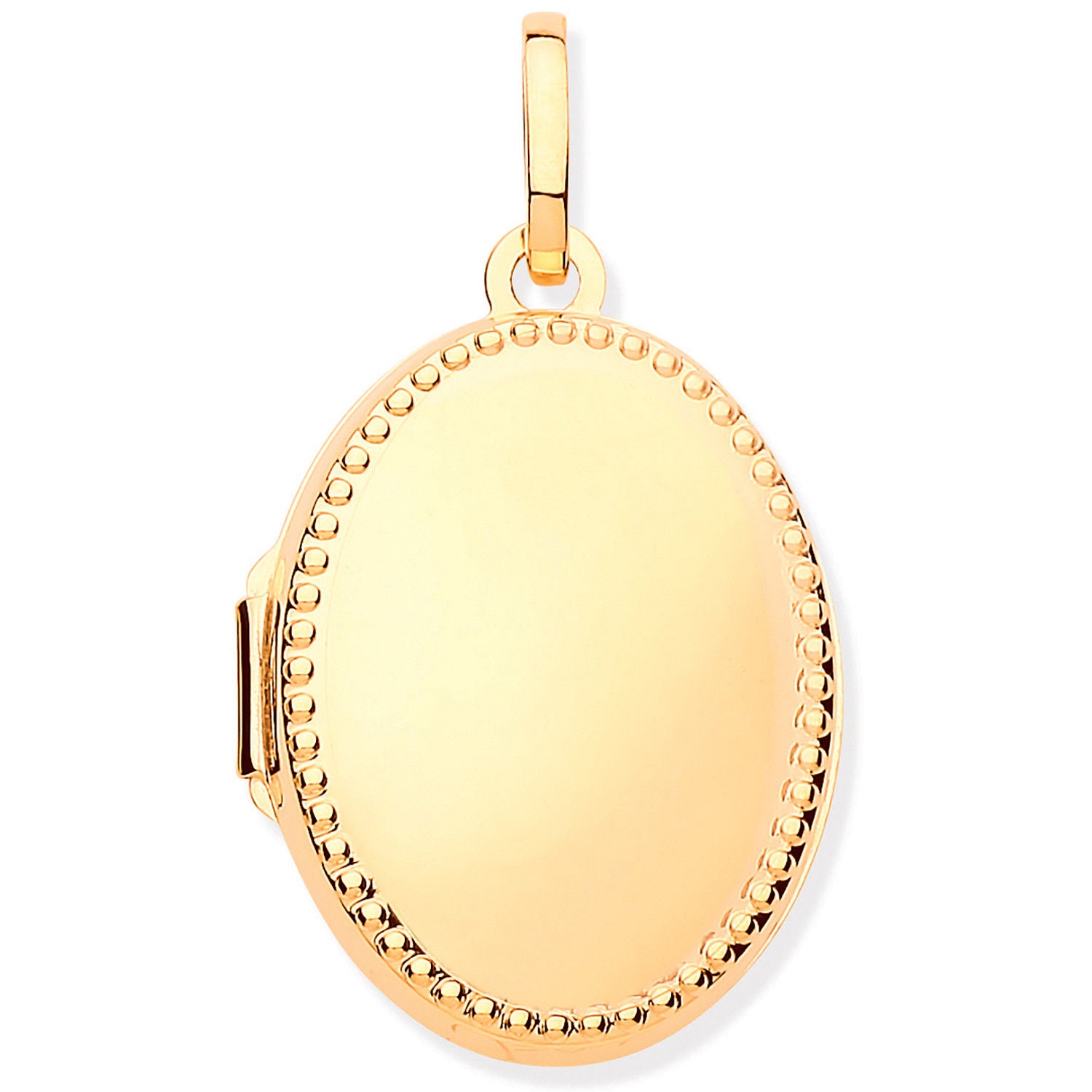 G Millgrain Edge Oval Locket