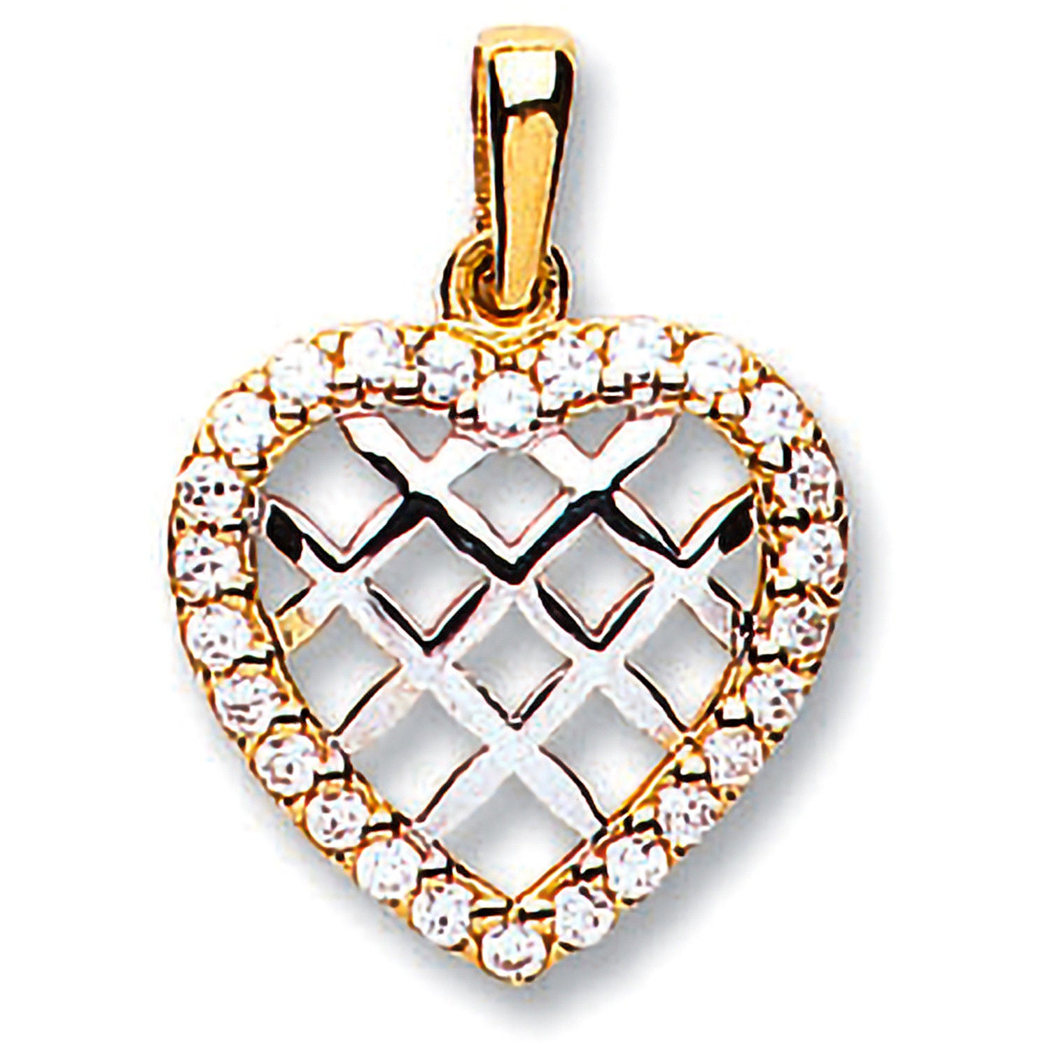 G Cz Heart Pendant