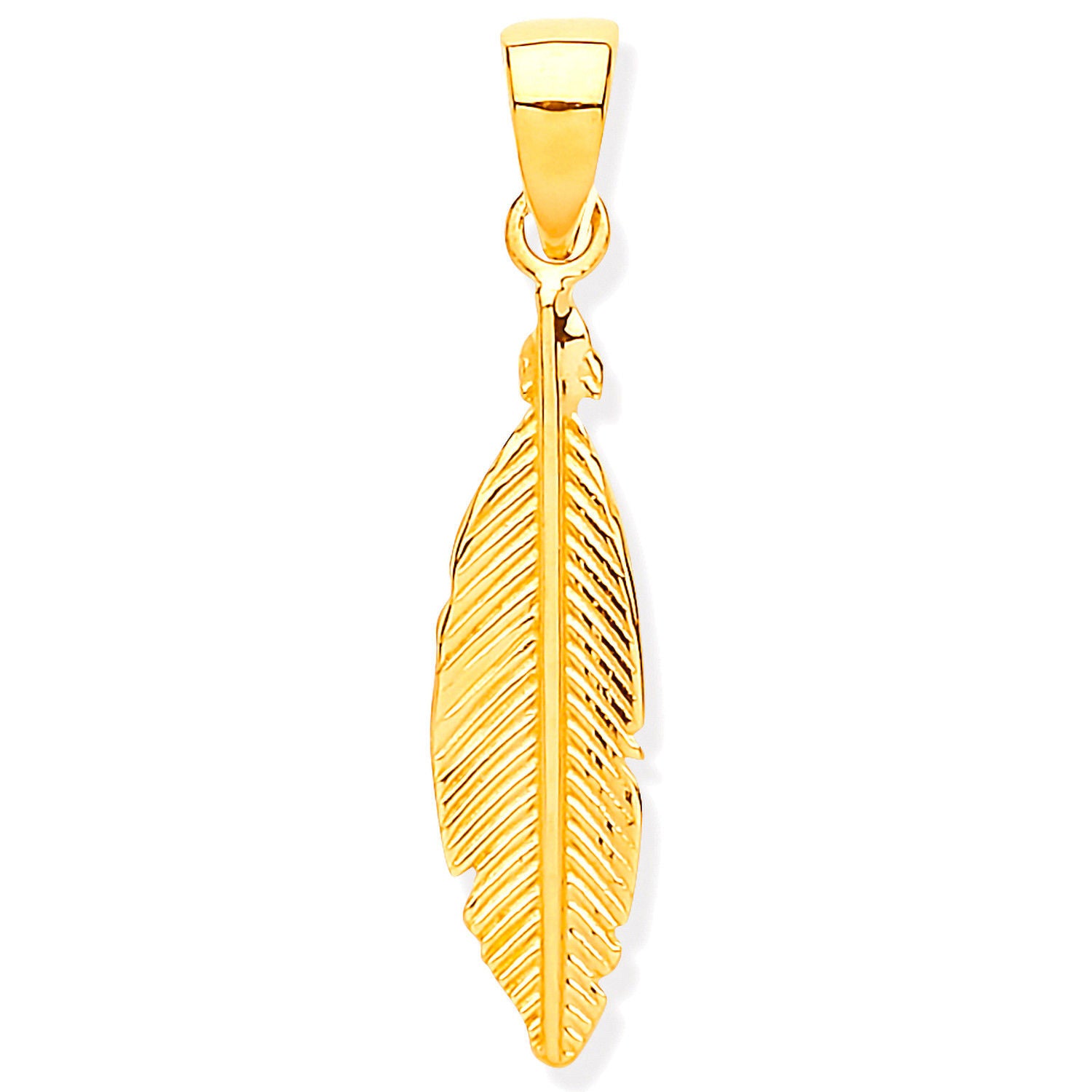 G Feather Leaf Pendant