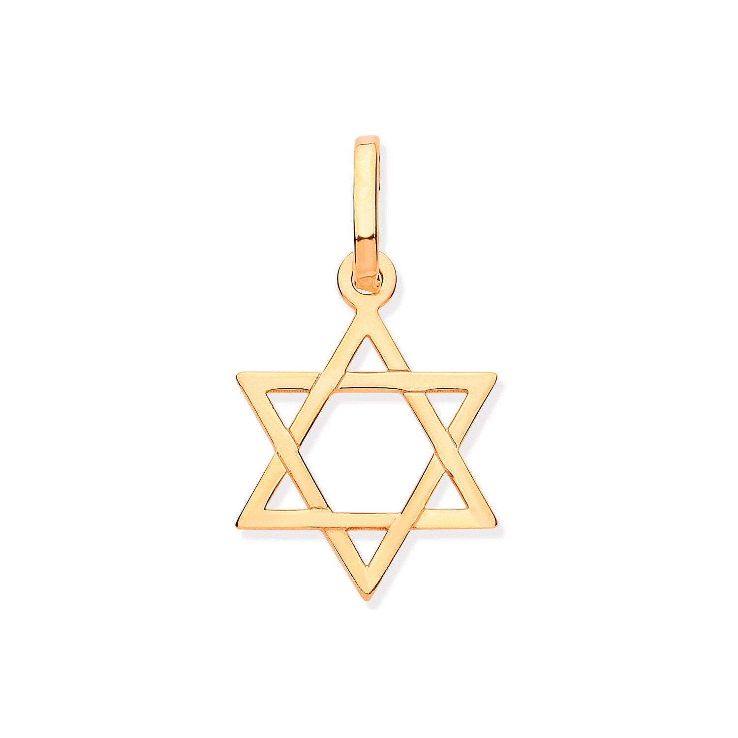 9ct Yellow Gold Star of David Pendant