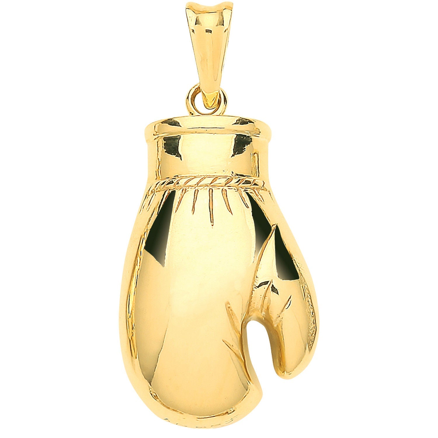 9ct Yellow Gold Hollow, Plain Large Boxing Glove Pendant