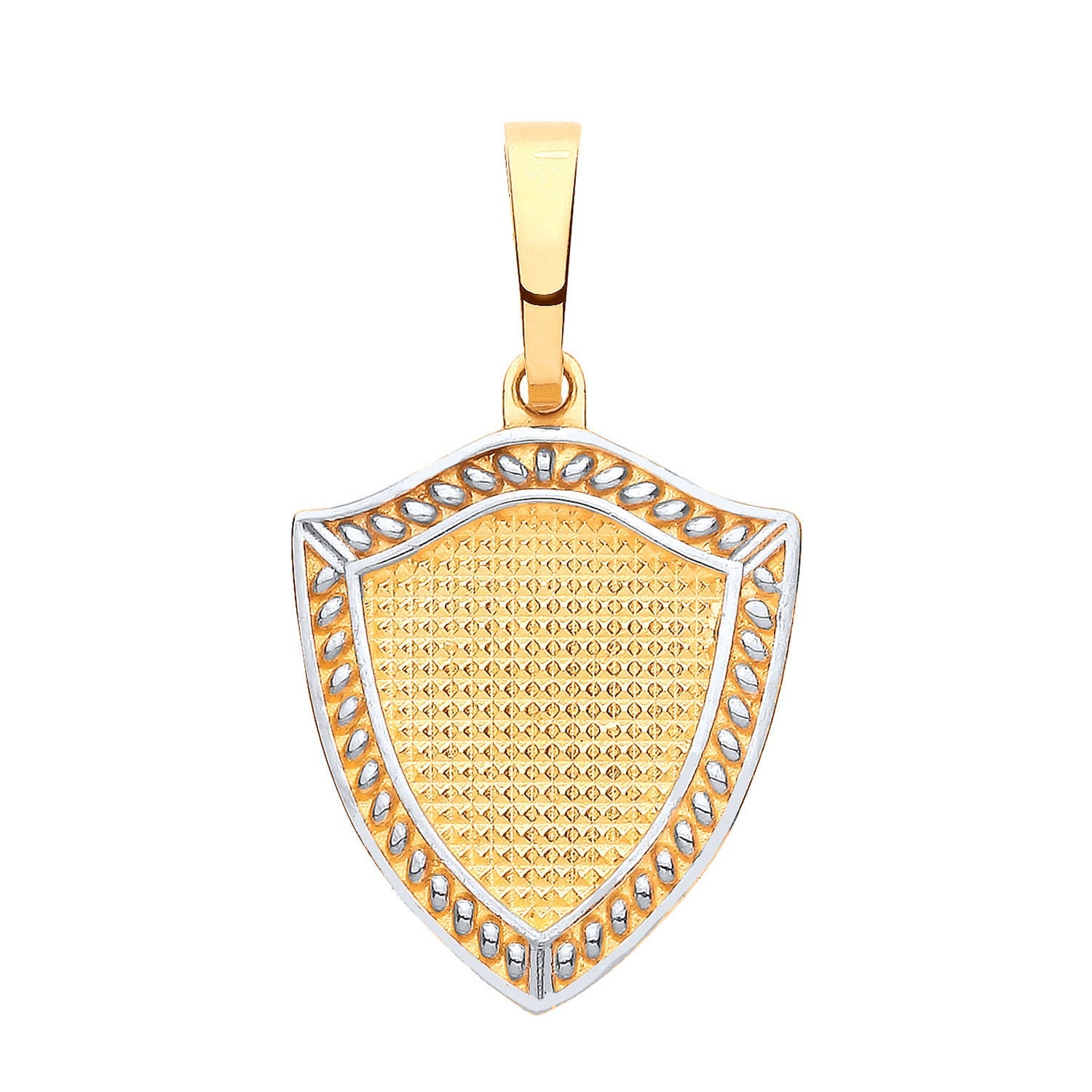 Y 9ct White Gold Medieval Shield Pendant