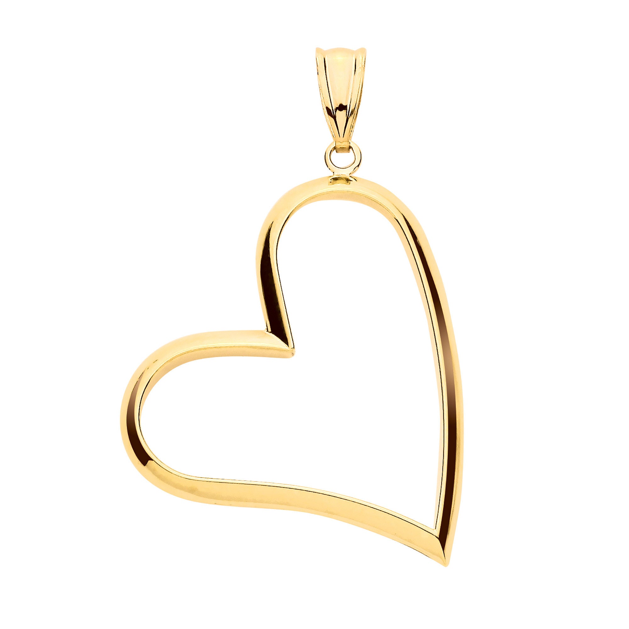 G Cut Out Heart Pendant