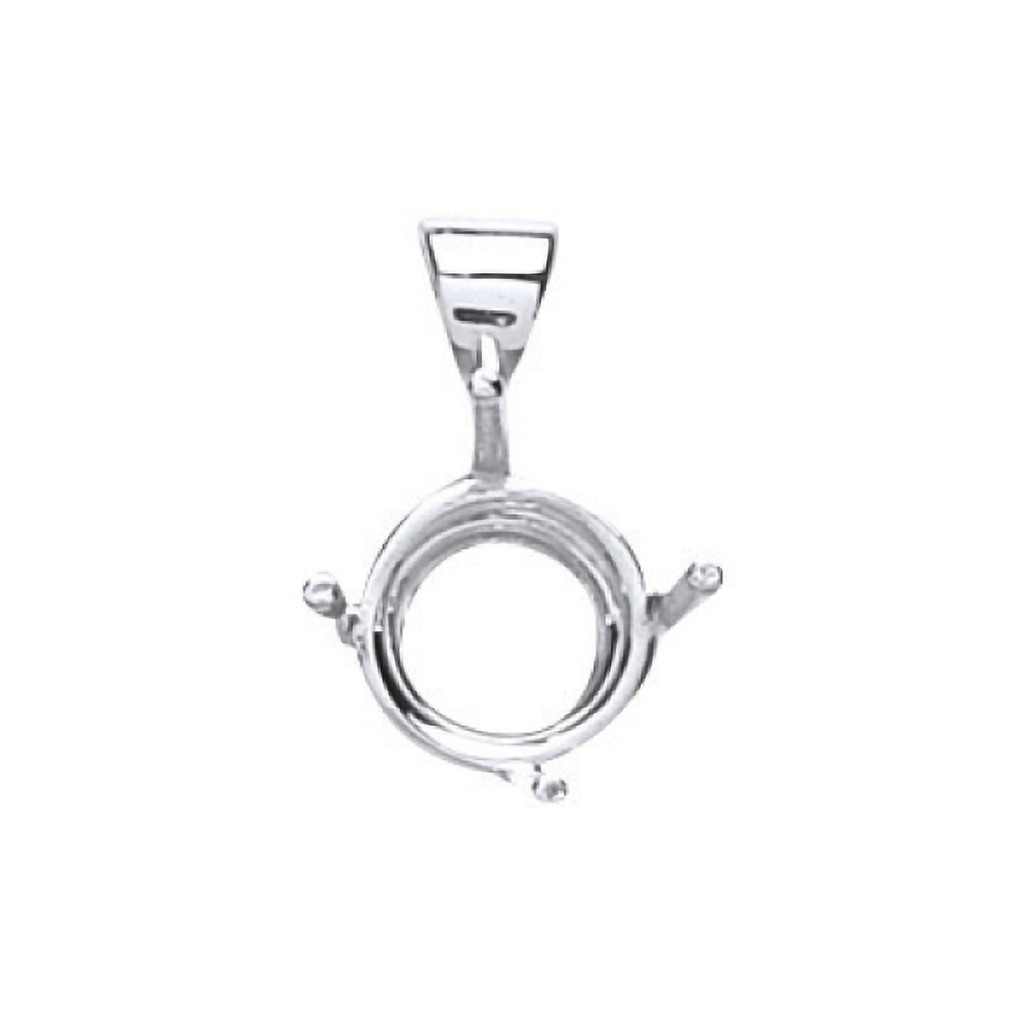 18ct 9ct White Gold Pendant Mount 1.00-1.50ct