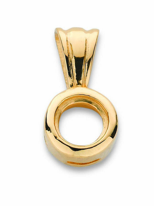 18ct 9ct Yellow Gold Pendant Mount Rubover 0.70-0.80ct