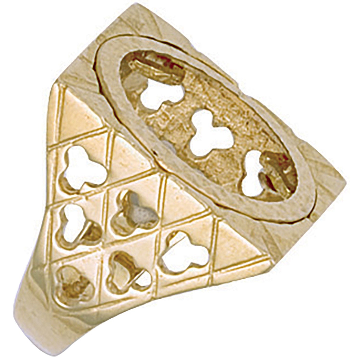 9ct Yellow Gold (Full) Square Top Sovereign Ring