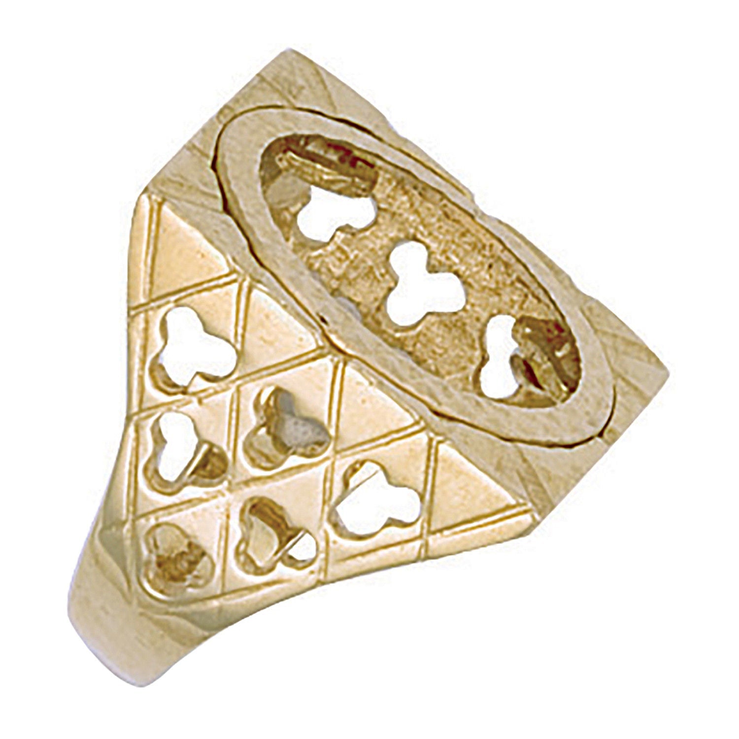 9ct Yellow Gold (Half) Square Top Sovereign Ring