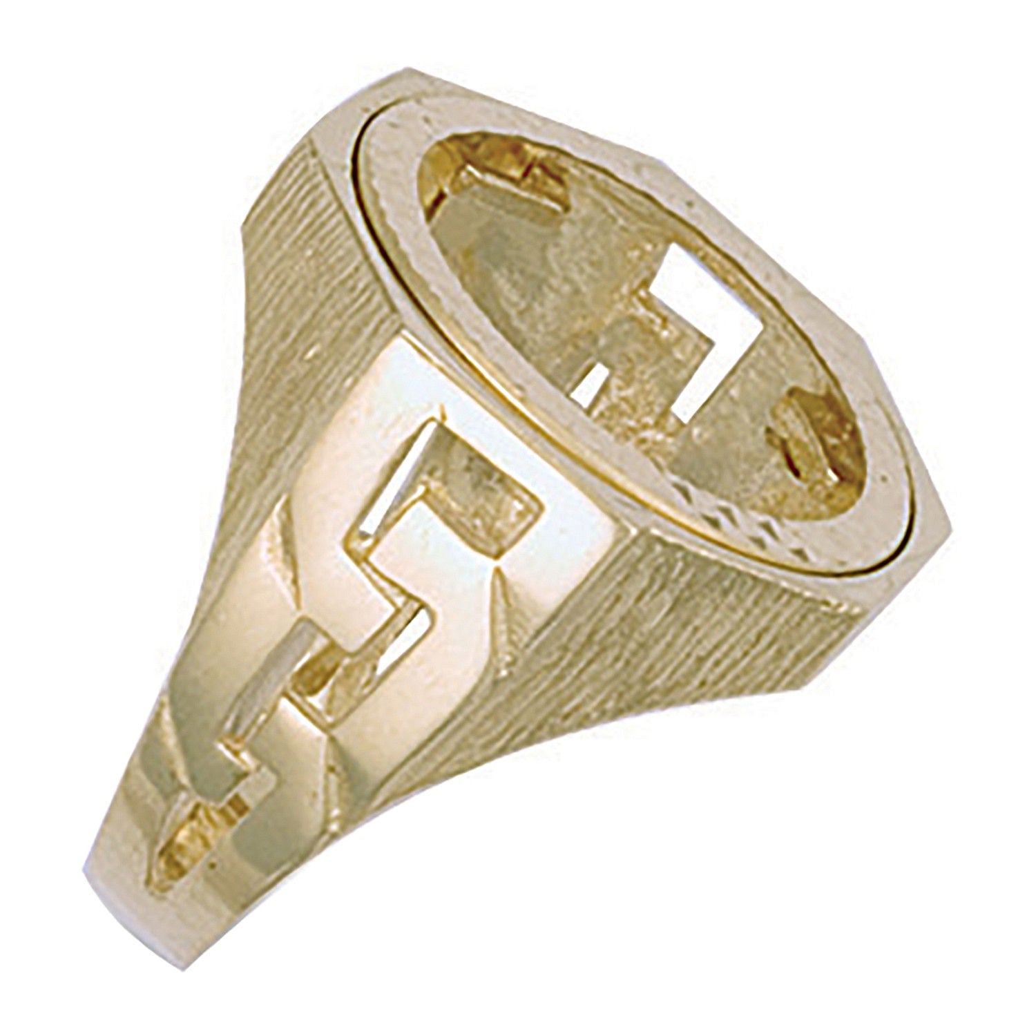 9ct Yellow Gold (Half) ID Sides Sovereign Ring
