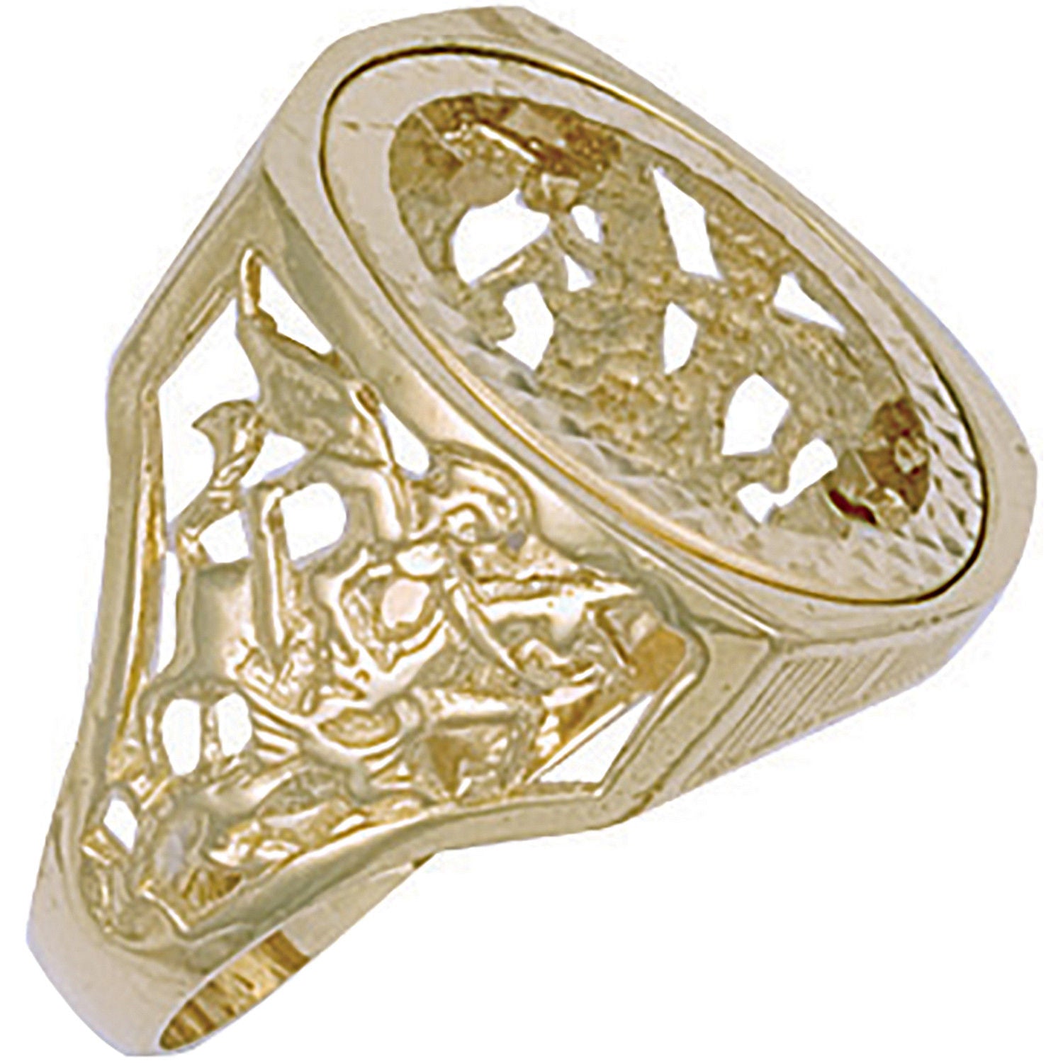 G (Full) Square Top George & Dragon Sovereign Ring
