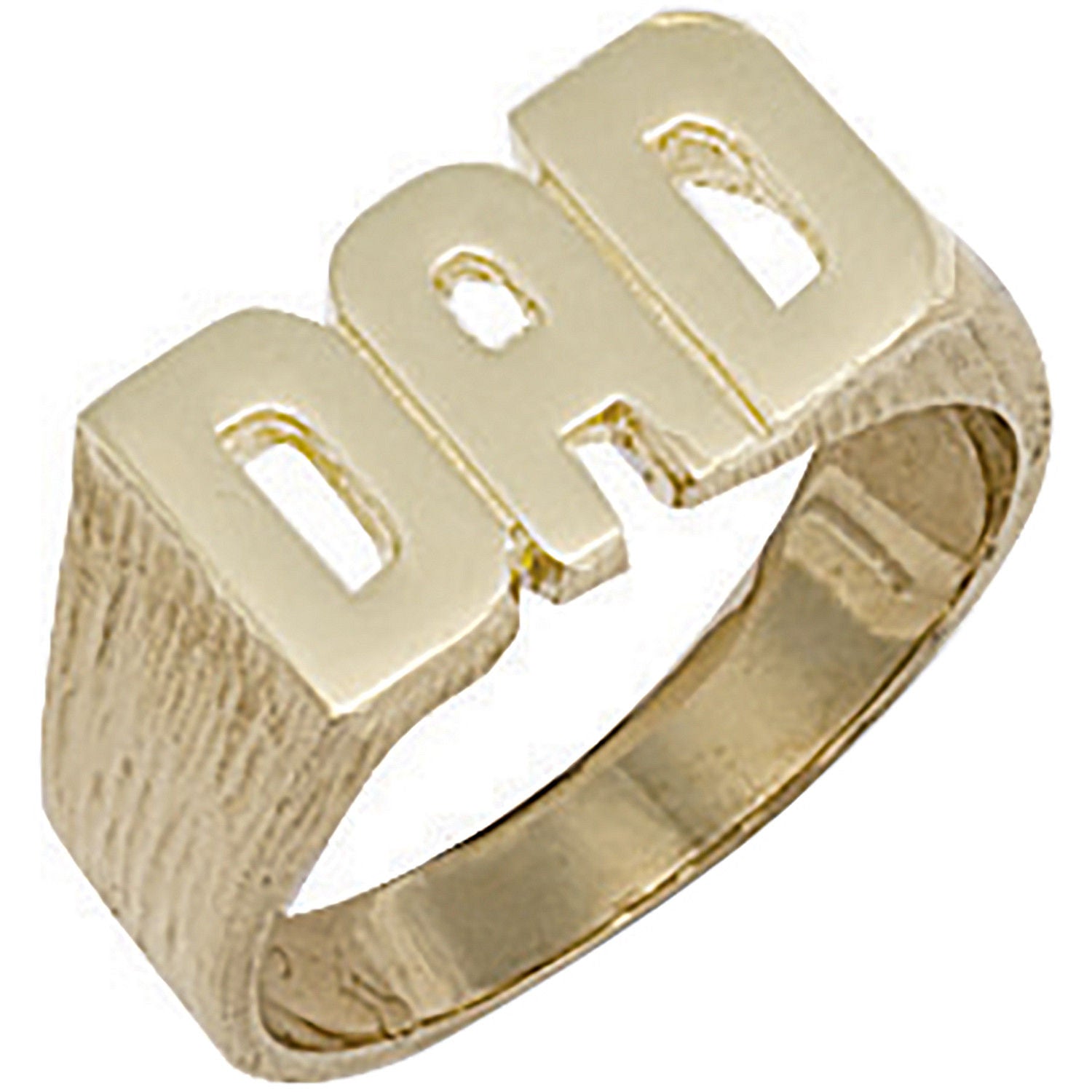Y/G Barked Sides Dad Ring