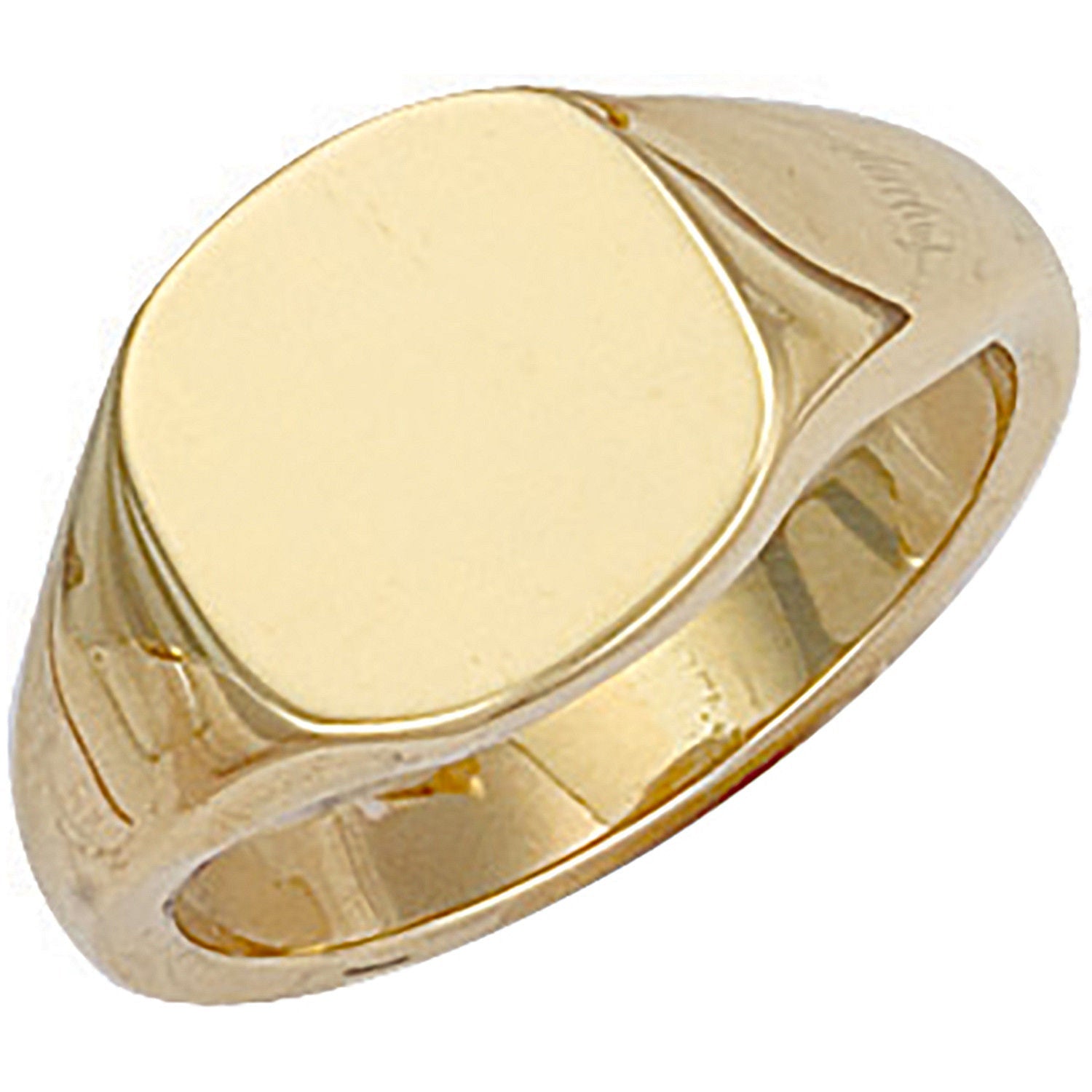 9ct Yellow Gold Cushion Plain Signet Ring