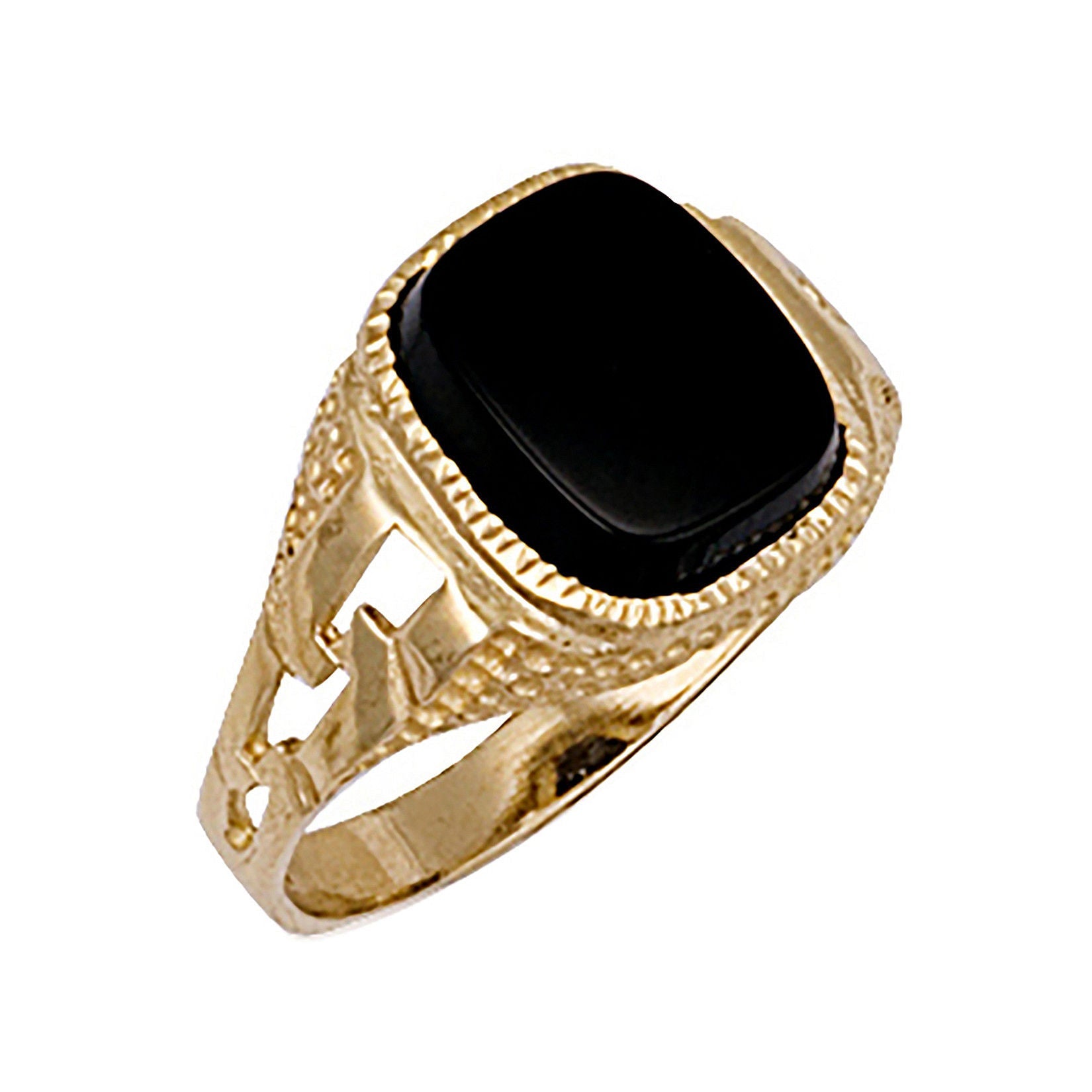9ct Yellow Gold ID Sides Ring