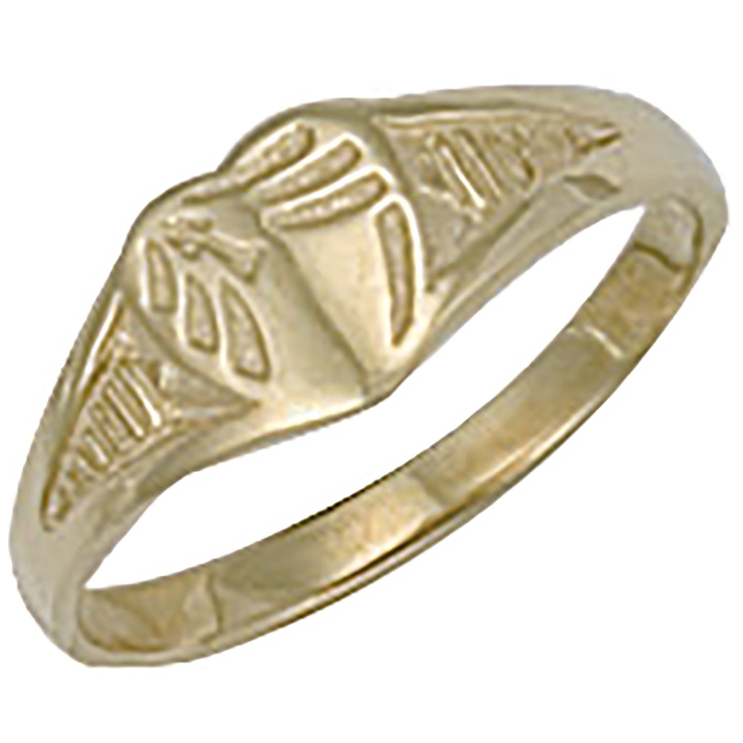 Y/G Baby Engraved Heart Signet Ring