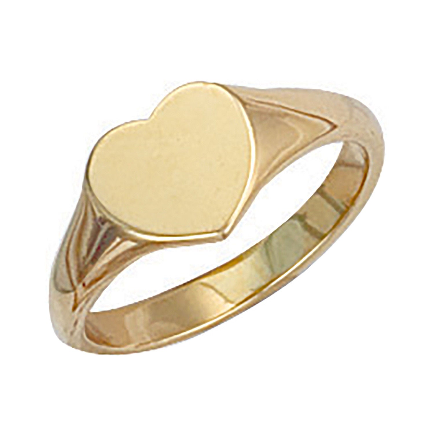G Heart Plain Maiden Signet Ring