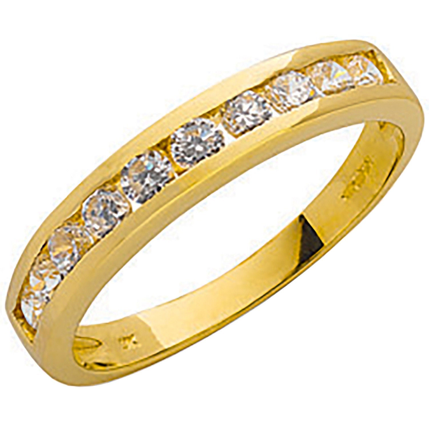9ct Yellow Gold Cubic Zirconia Eternity Ring