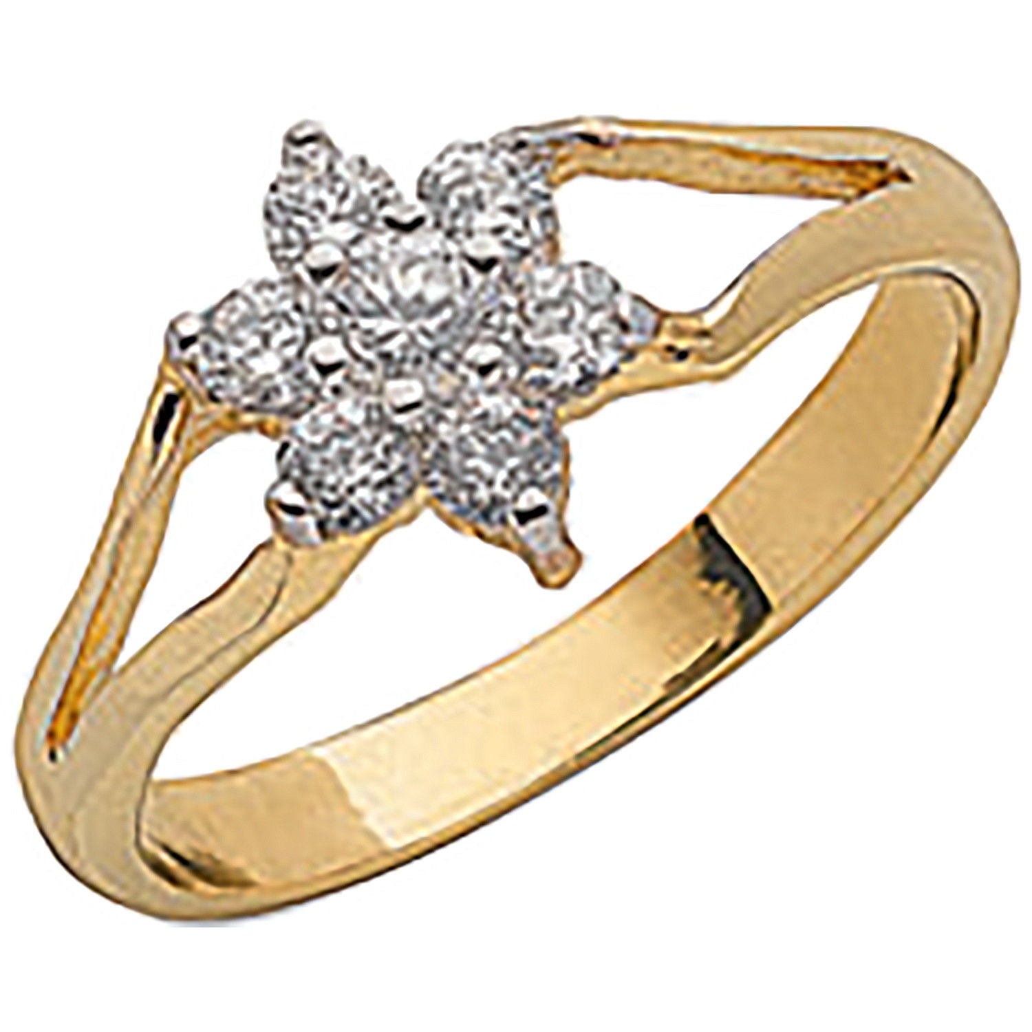 9ct Yellow Gold Cubic Zirconia Baby Ring