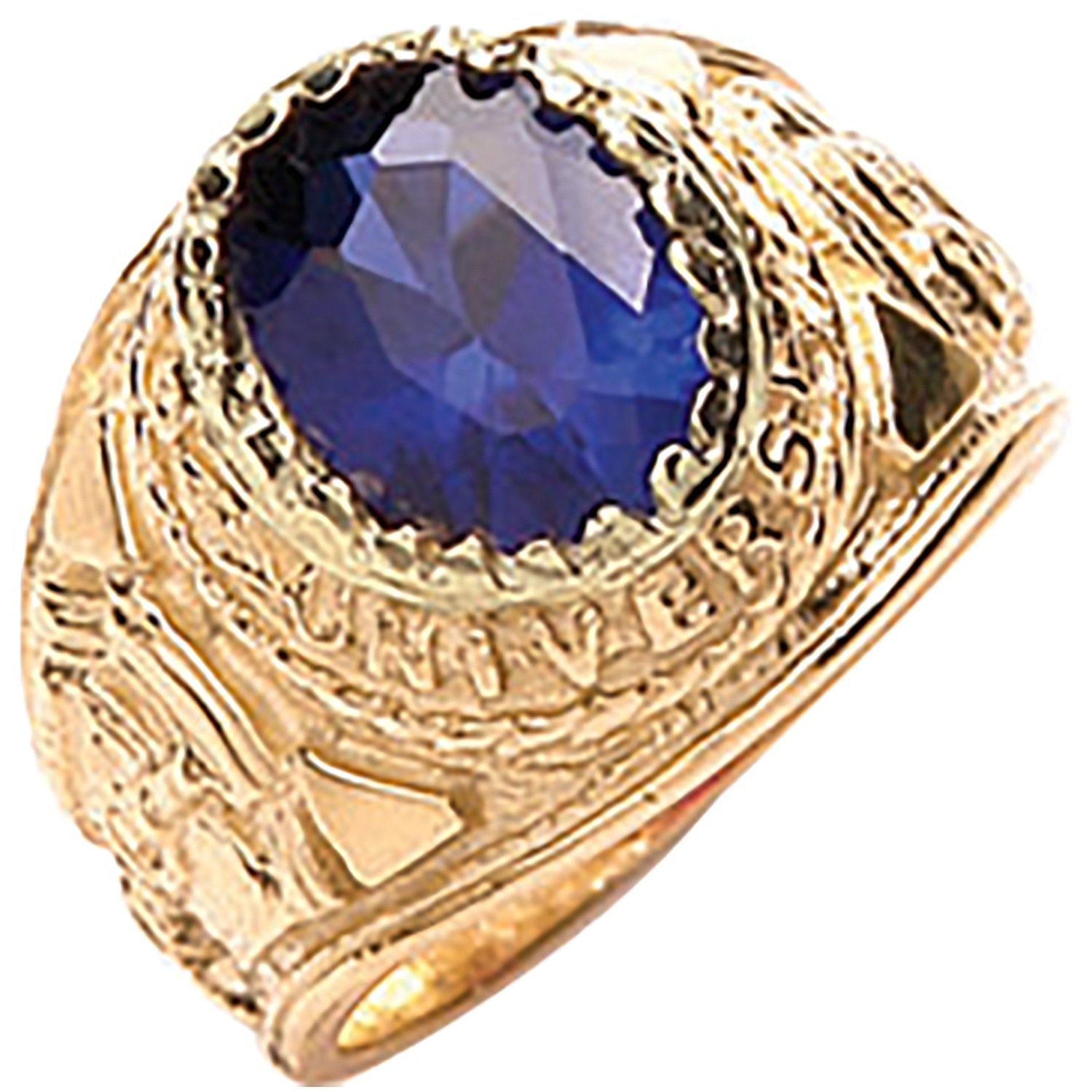 9ct Yellow Gold Blue Cubic Zirconia Baby Collage Ring