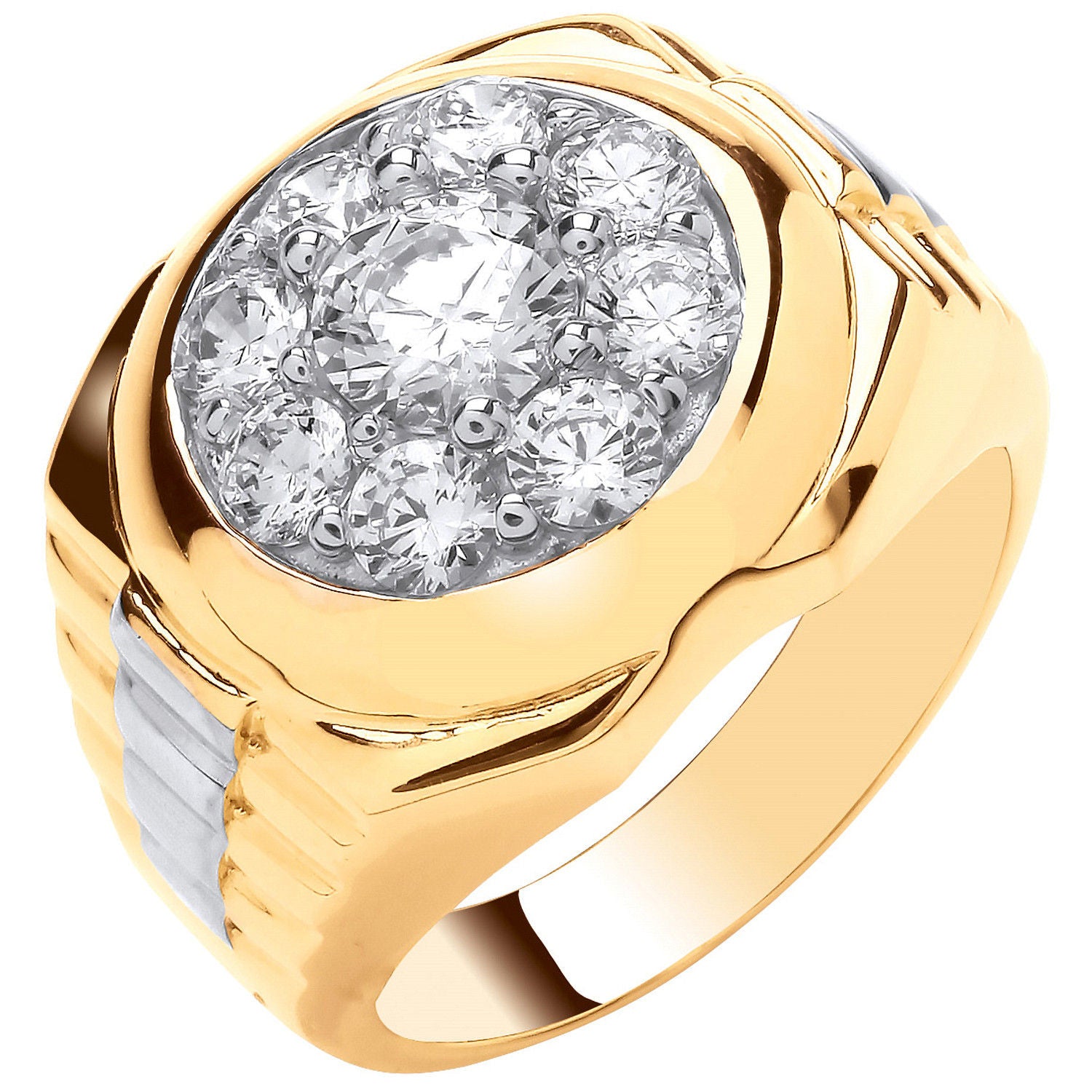 G Fancy Gents CZ Ring