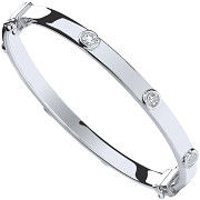 Silver Baby Cubic Zirconia Bangle