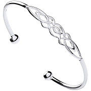 Silver Celtic Design Ladies Bangle