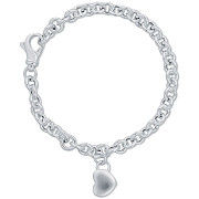 Silver Heart Charm Bracelet