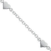 Silver Hearts Baby 6" Bracelet