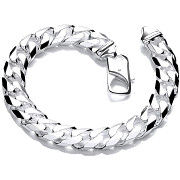 Silver 10.5mm Curb Gents 8" Bracelet