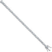 Silver 5.3mm Rubover Cubic Zirconia Tennis Bracelet